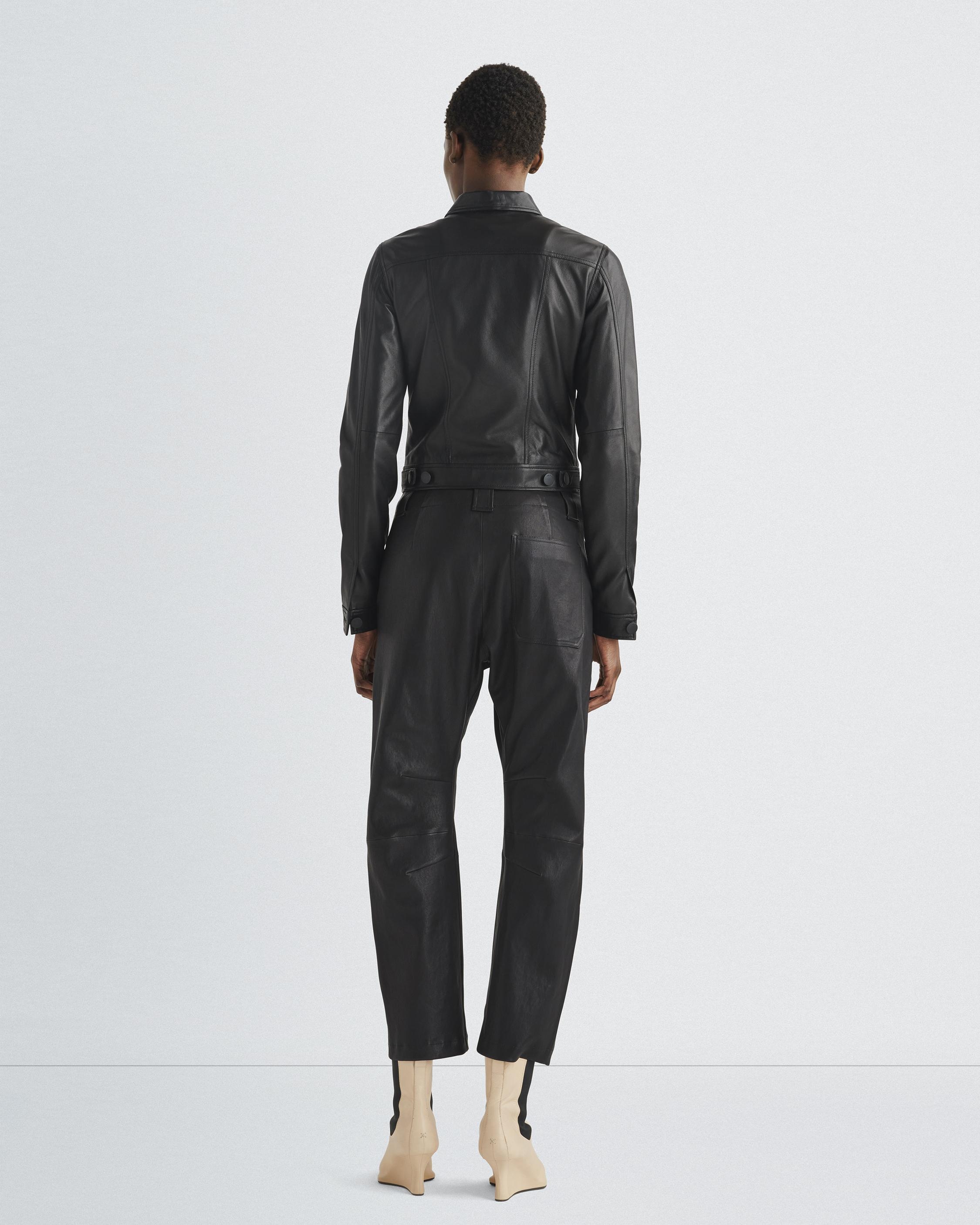 Sid Faux Leather Carpenter Pant