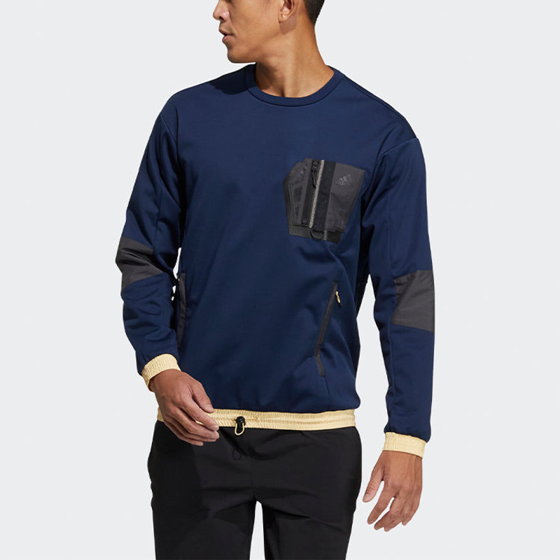 adidas adidas Urban Cr Sweat Outdoor Sports Round Neck Pullover Navy Blue GV3521 outlook