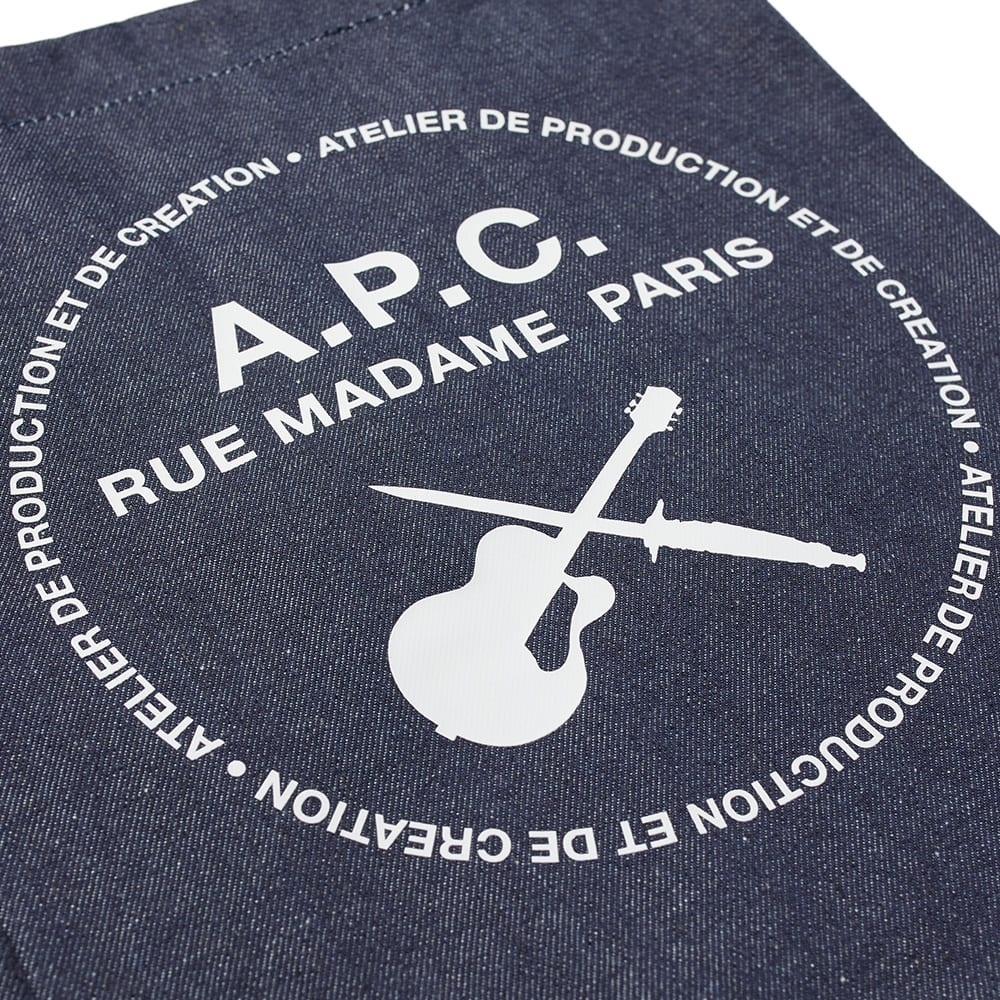 A.P.C. Guitar Logo Denim Tote Bag - 2