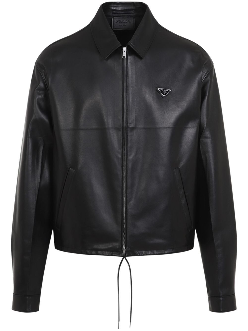 Prada Men Leather Zipper Jacket - 1