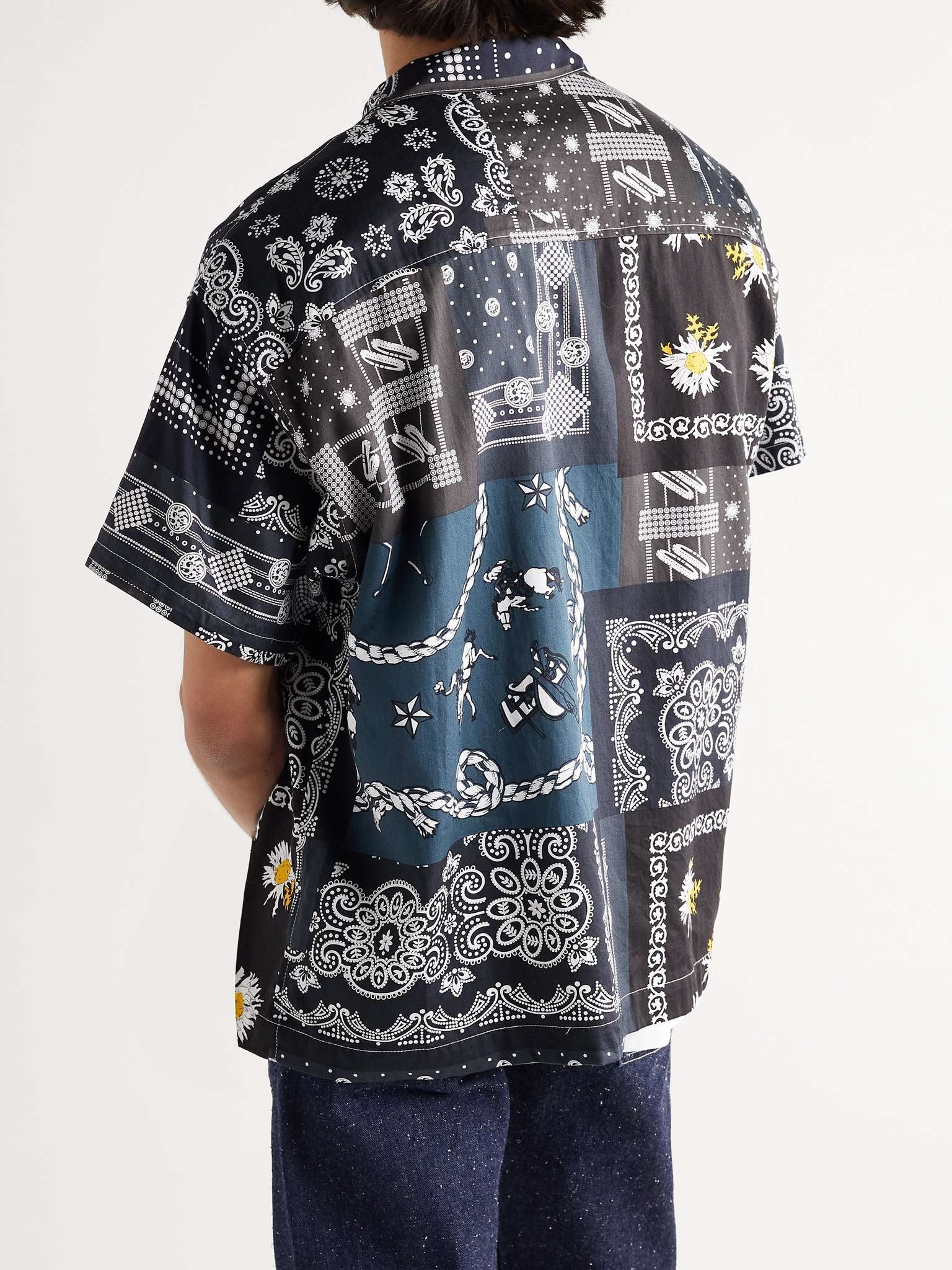 Bandana-Print Patchwork Cotton-Voile Shirt - 4