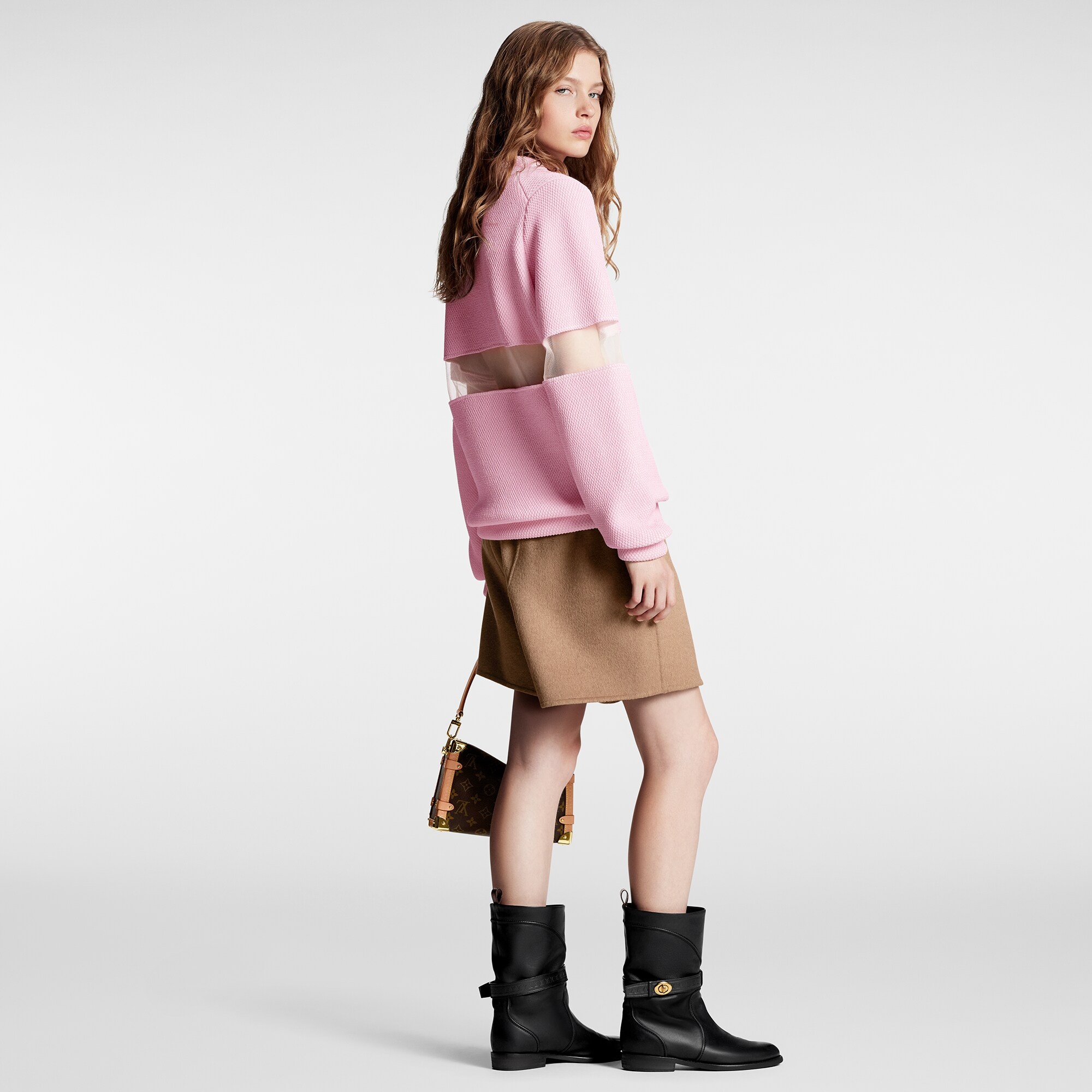 Tulle Insert Knit Pullover - 3