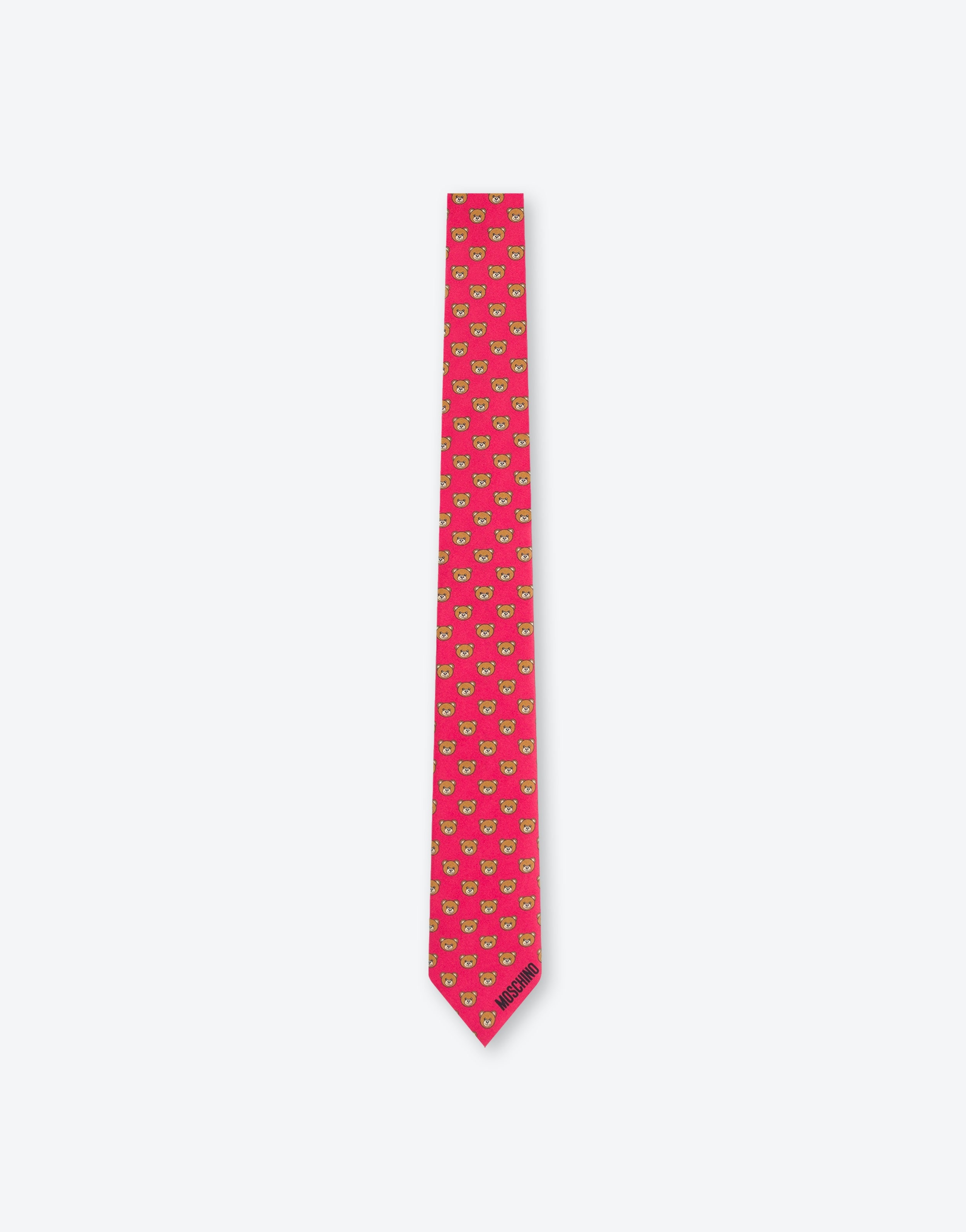 ALL-OVER TEDDY BEAR SILK TIE - 1