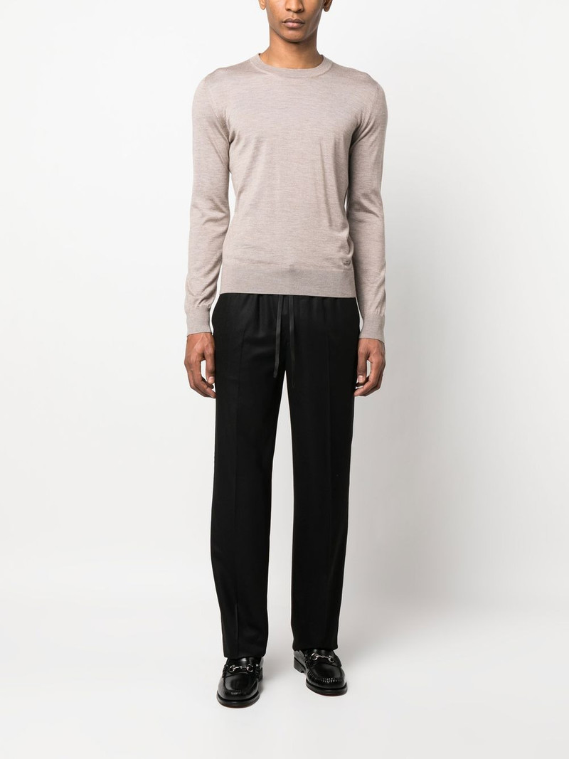 Brioni crew-neck cashmere-silk jumper outlook