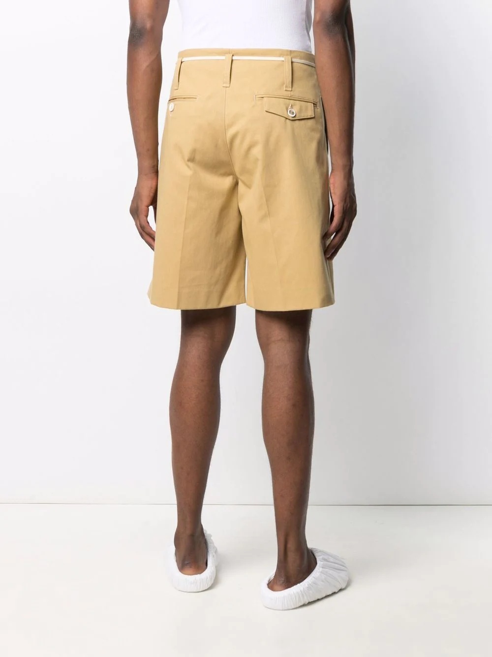 drawstring-waist cotton shorts - 4