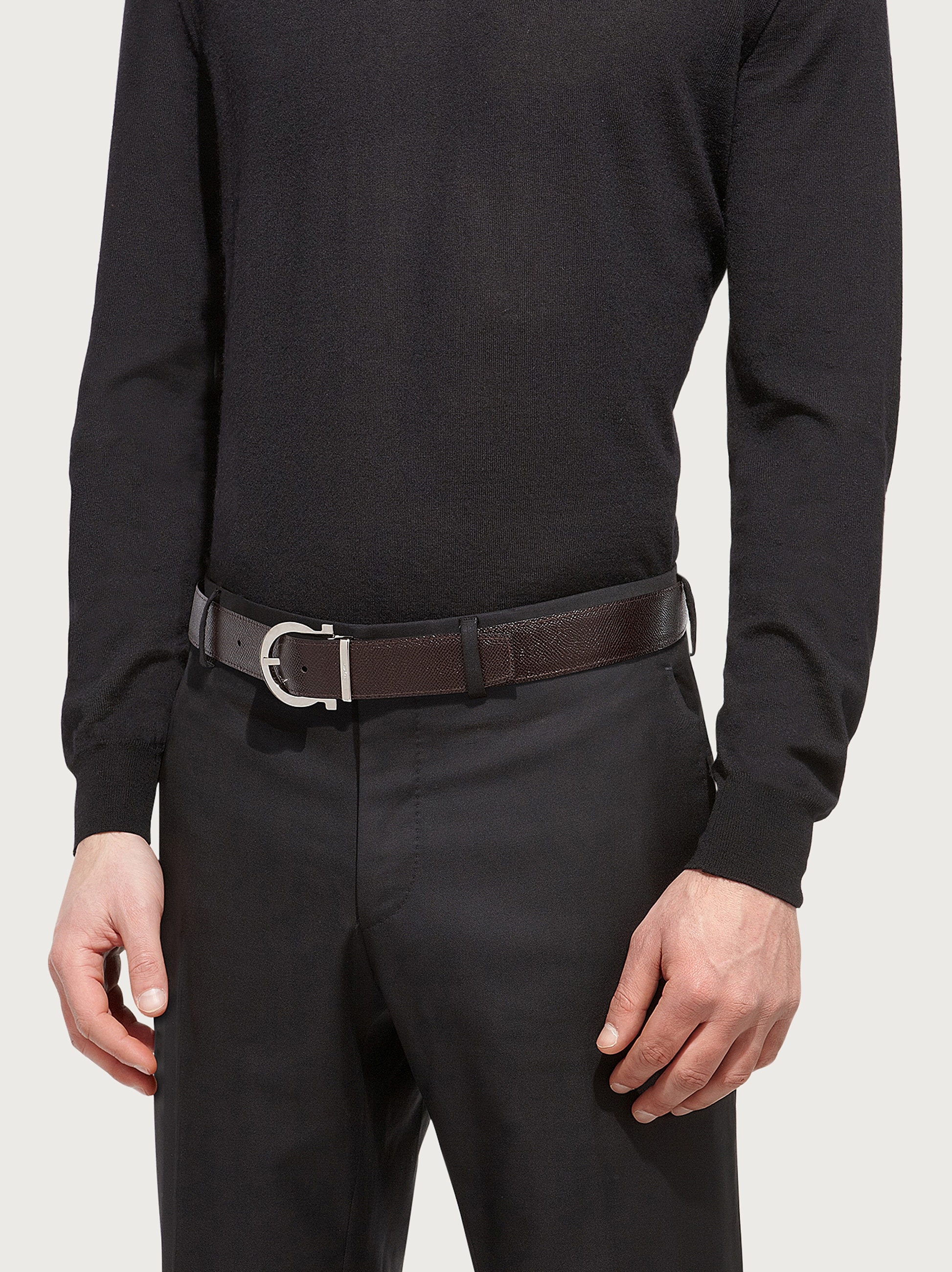 Reversible and adjustable Gancini belt - 4