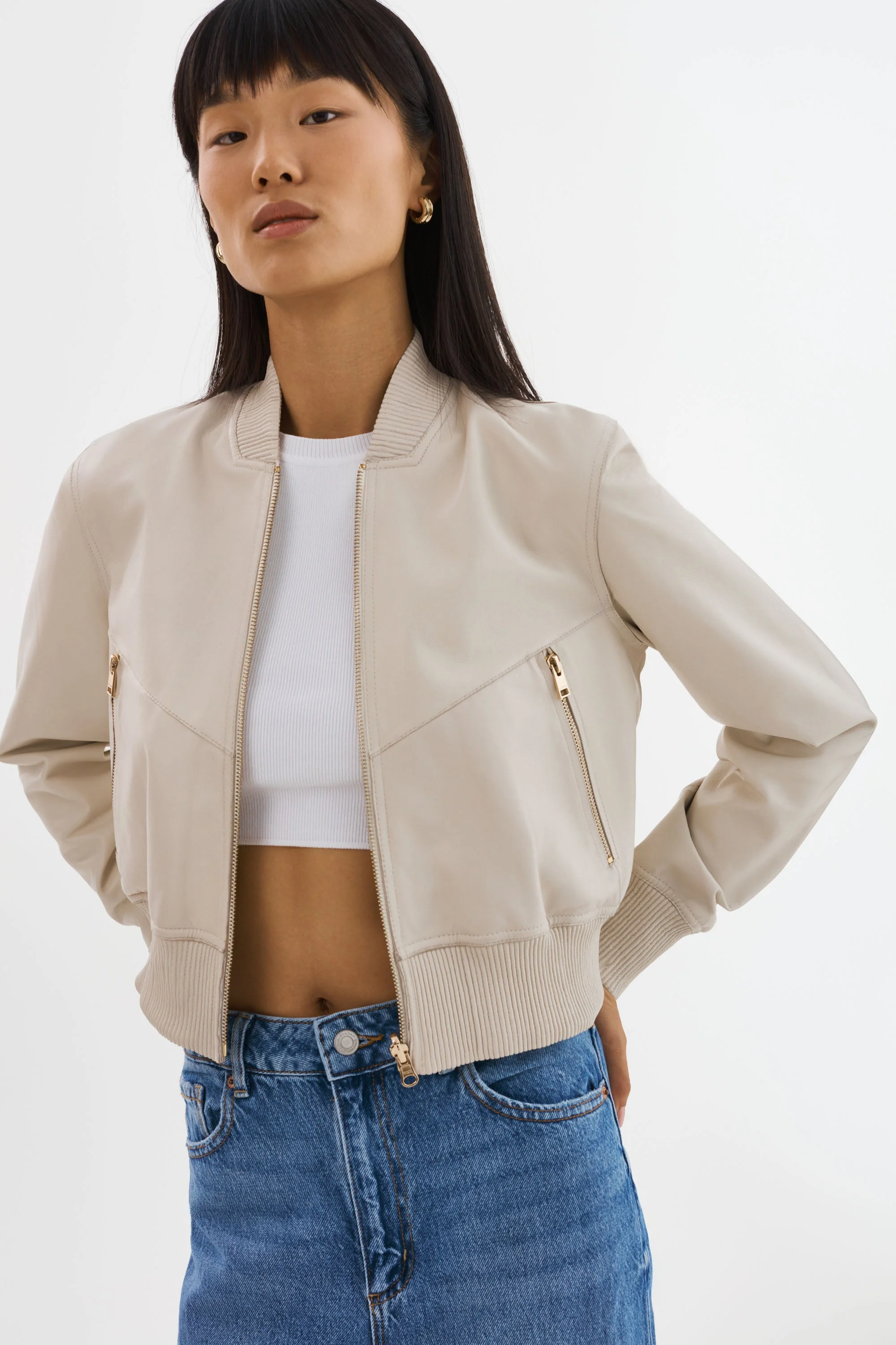 KORDELLA | Reversible Leather Bomber Jacket - 1