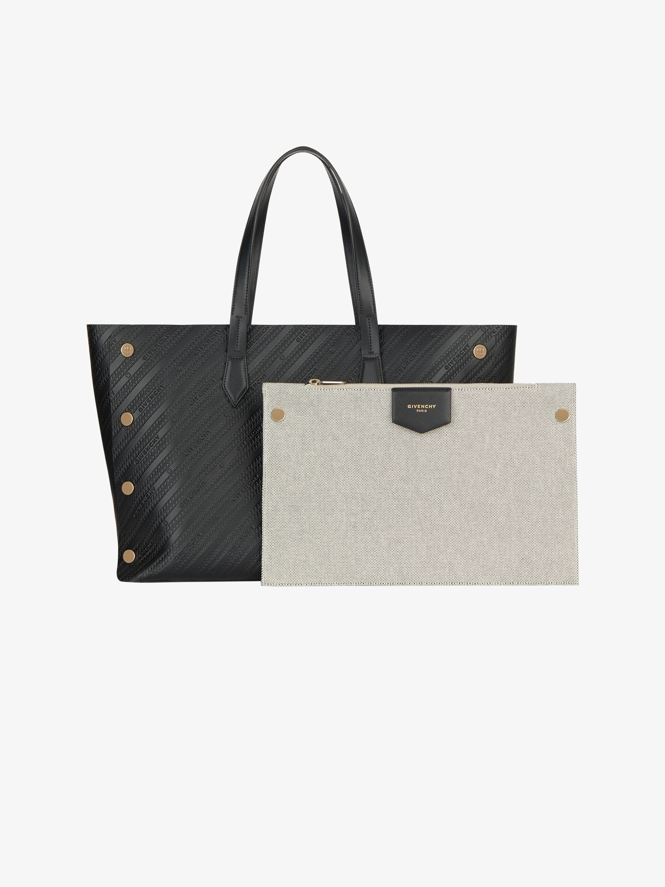 Medium Bond shopper in GIVENCHY chain embossed leather - 5