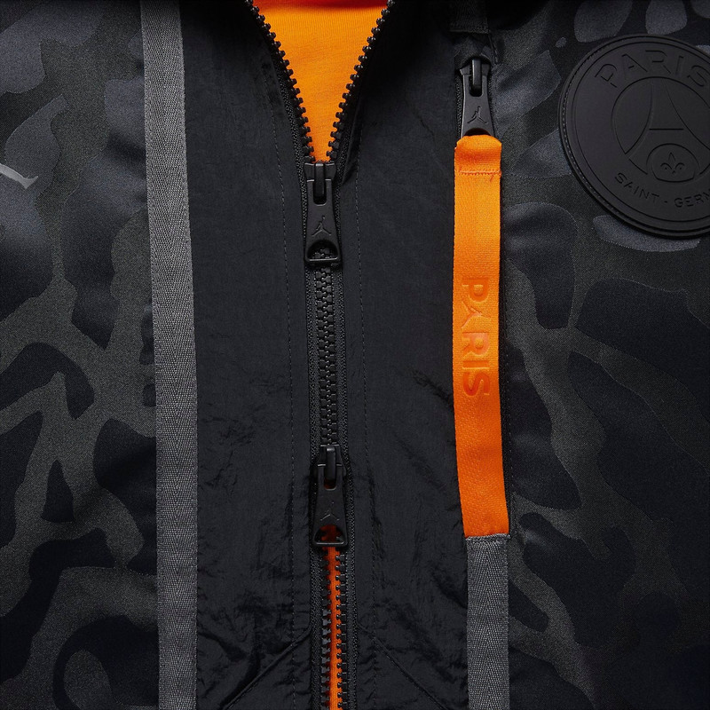 Jordan Air Jordan x Paris Saint-Germain Anthem Jacket Asia Sizing 'Black' DZ2908-010 outlook