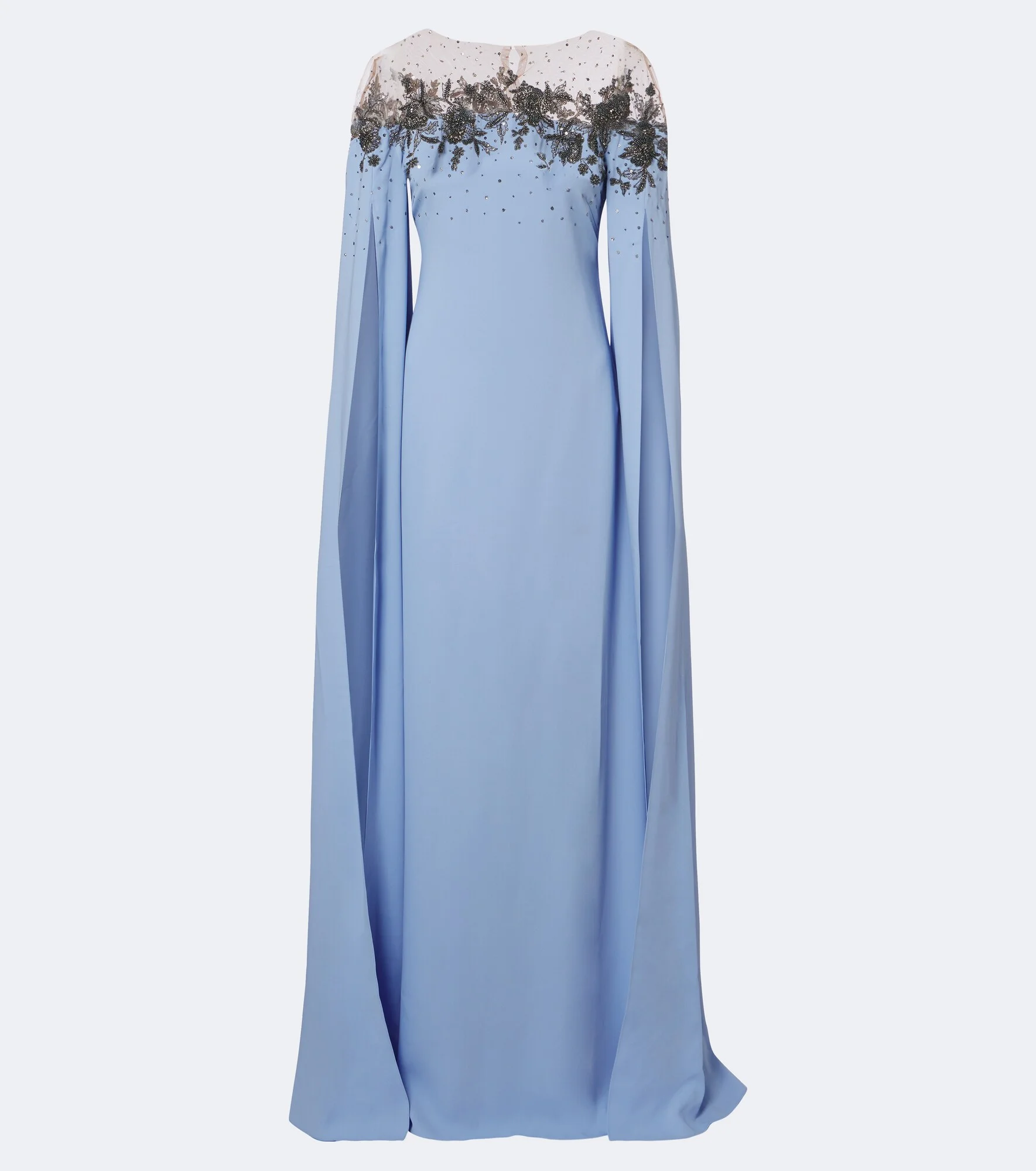 Embellished crêpe gown - 1
