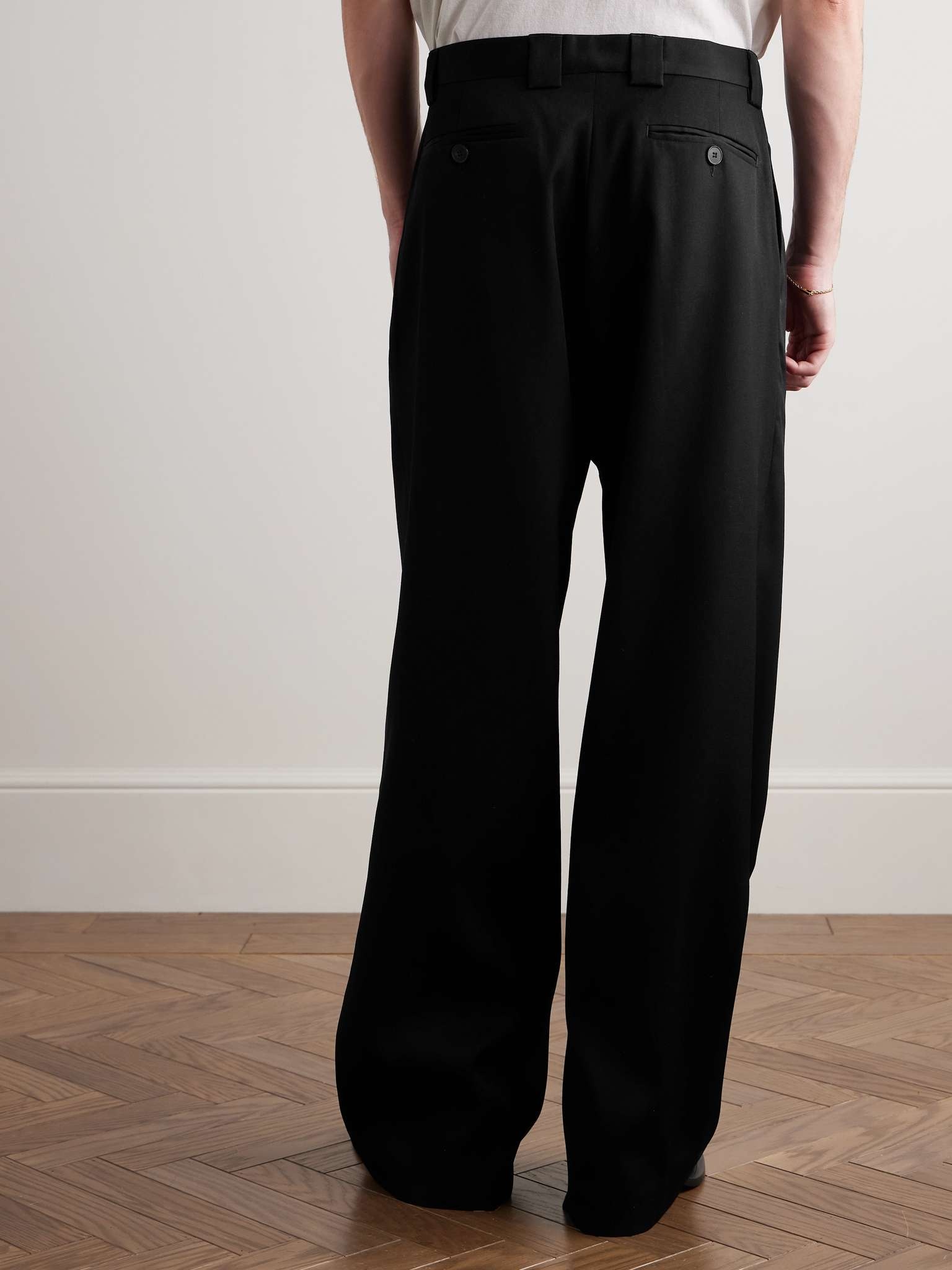 Boiler Room Wide-Leg Pleated Virgin Wool-Gabardine Trousers - 5