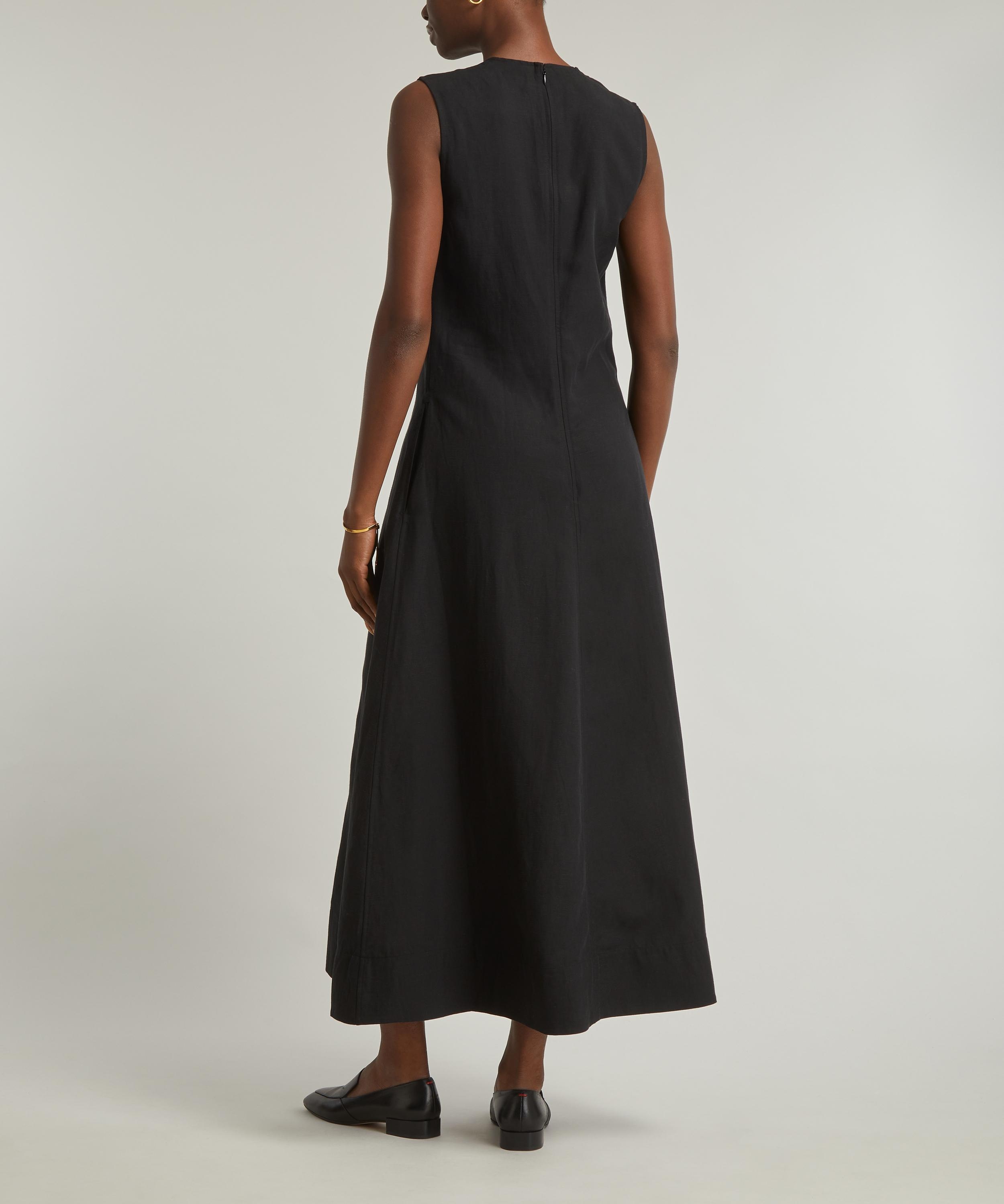 Fluid V-Neck Maxi-Dress - 4