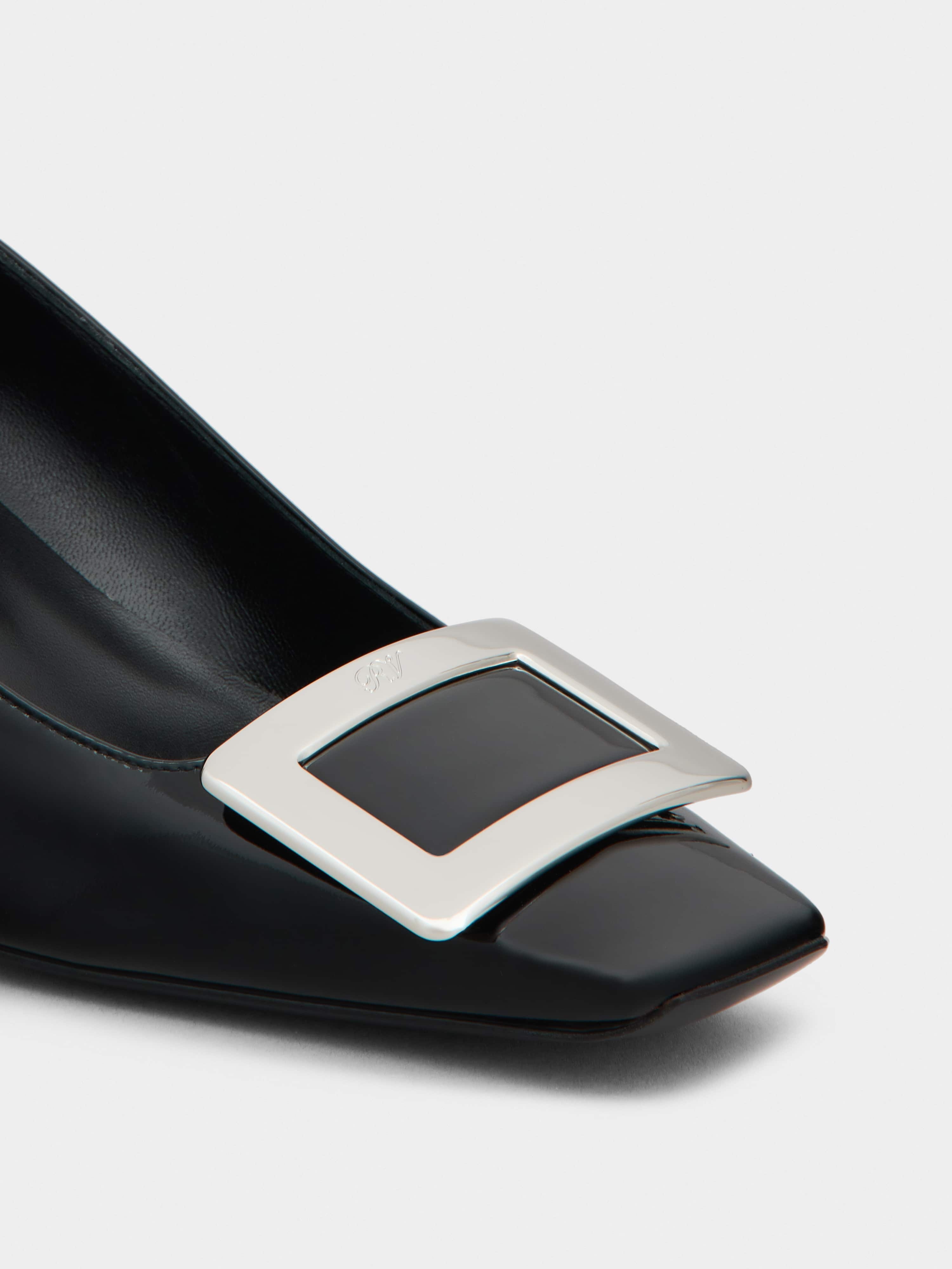 Belle Vivier Metal Buckle Pumps in Patent Leather - 8