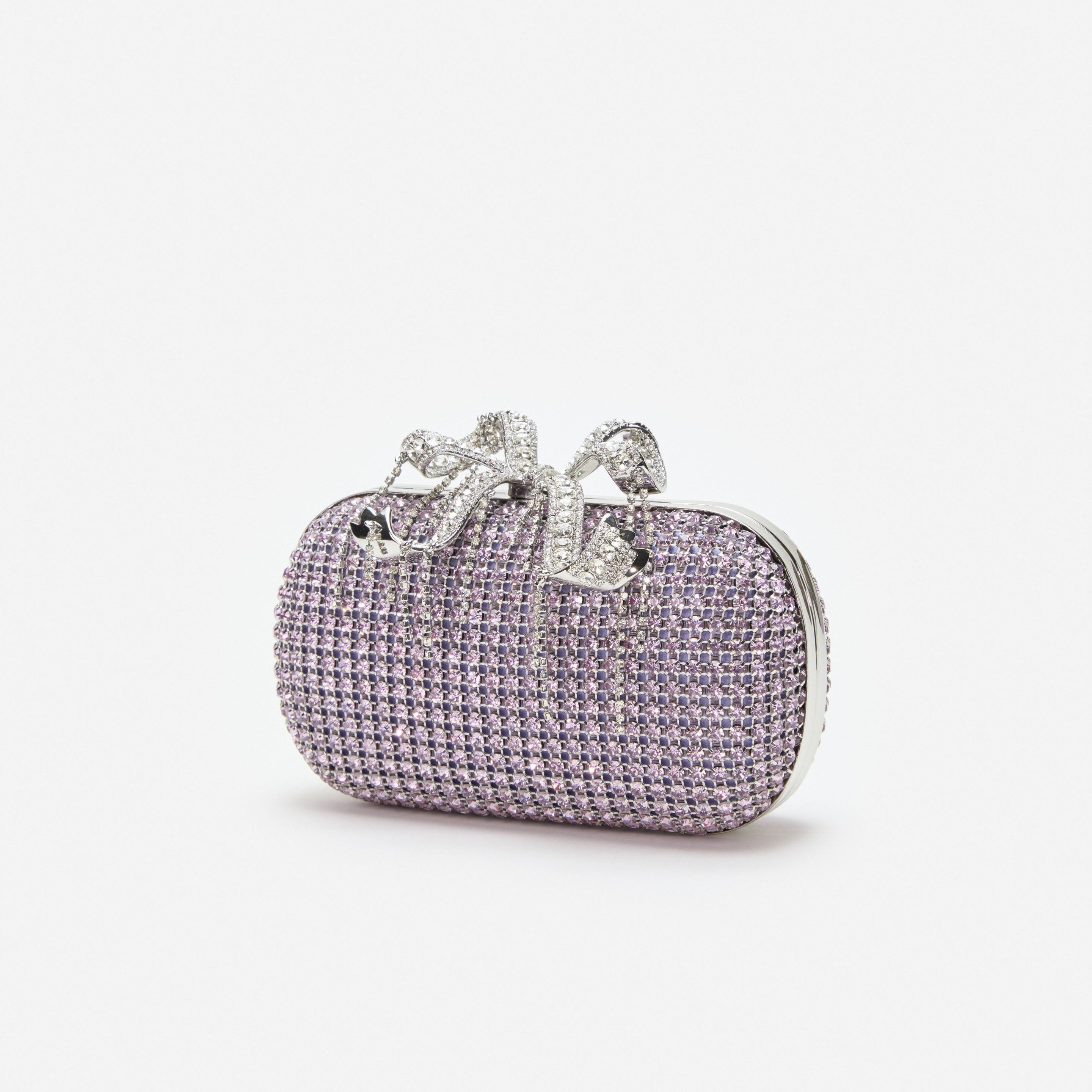 Lilac Chainmail  Clutch Bag - 2