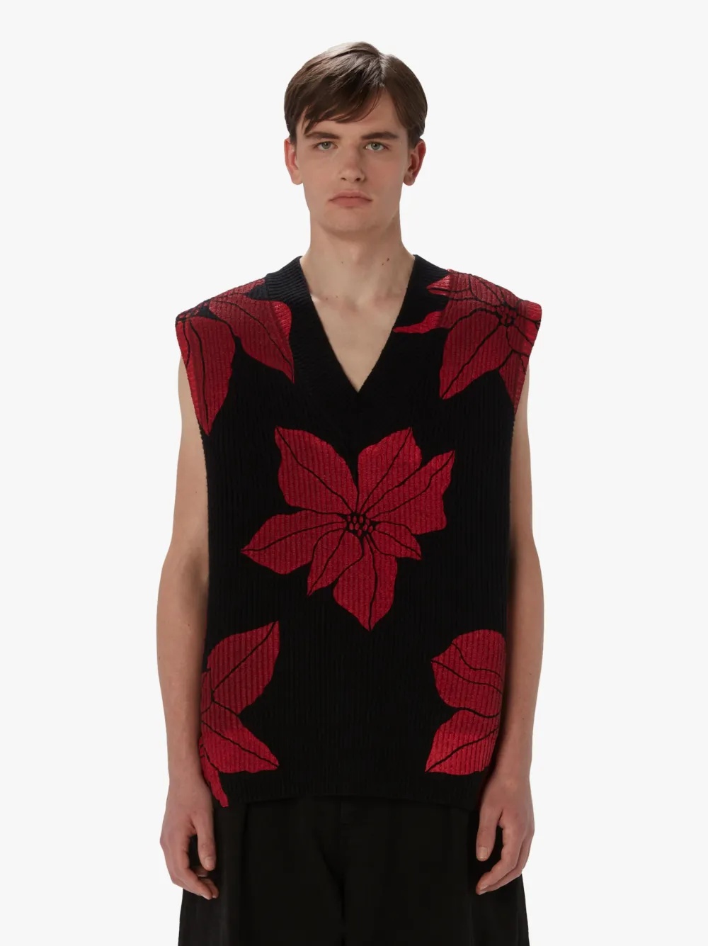 PRINTED V-NECK VEST - 2