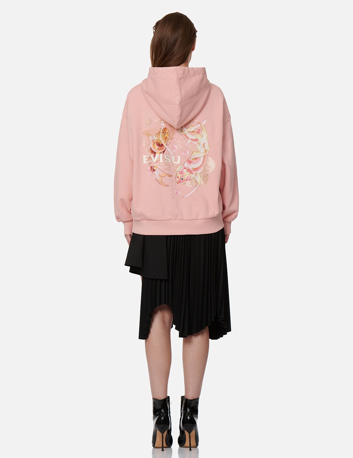 TATTOO KOI PRINT HOODED SWEATSHIRT - 5