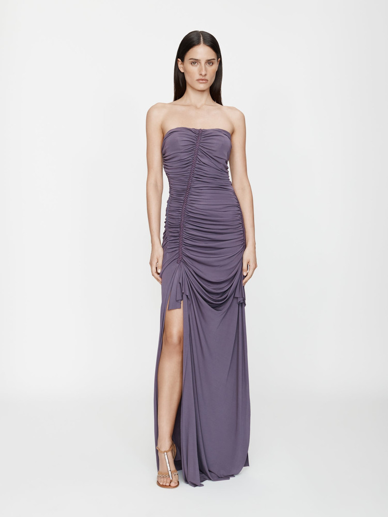 Shibari Jersey Ruche Strapless Dress 1