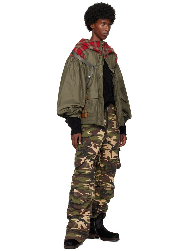 Andersson Bell Khaki Puff Sleeve Harness Jacket outlook