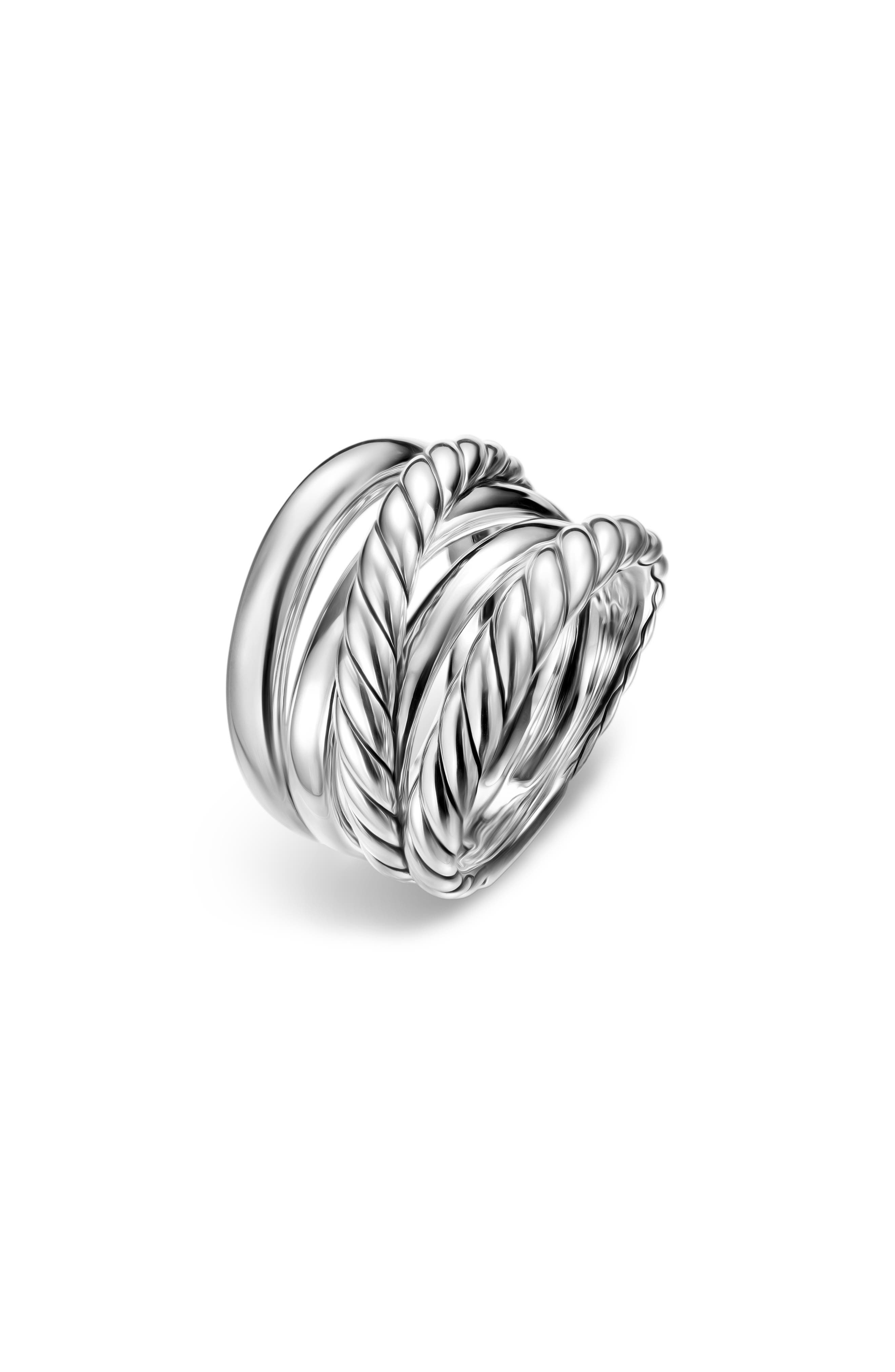 David Yurman Crossover Five Row Ring in Sterling Silver, 17.5mm at Nordstrom - 3