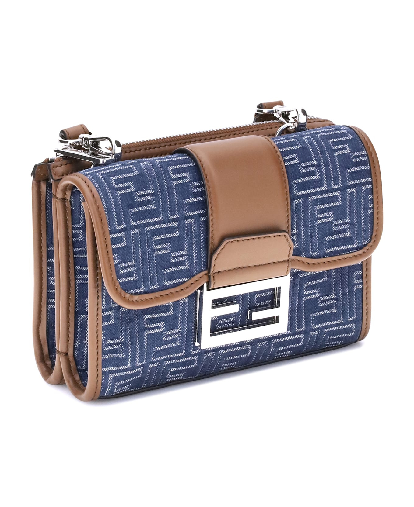 Baguette Denim Shoulder Bag - 2