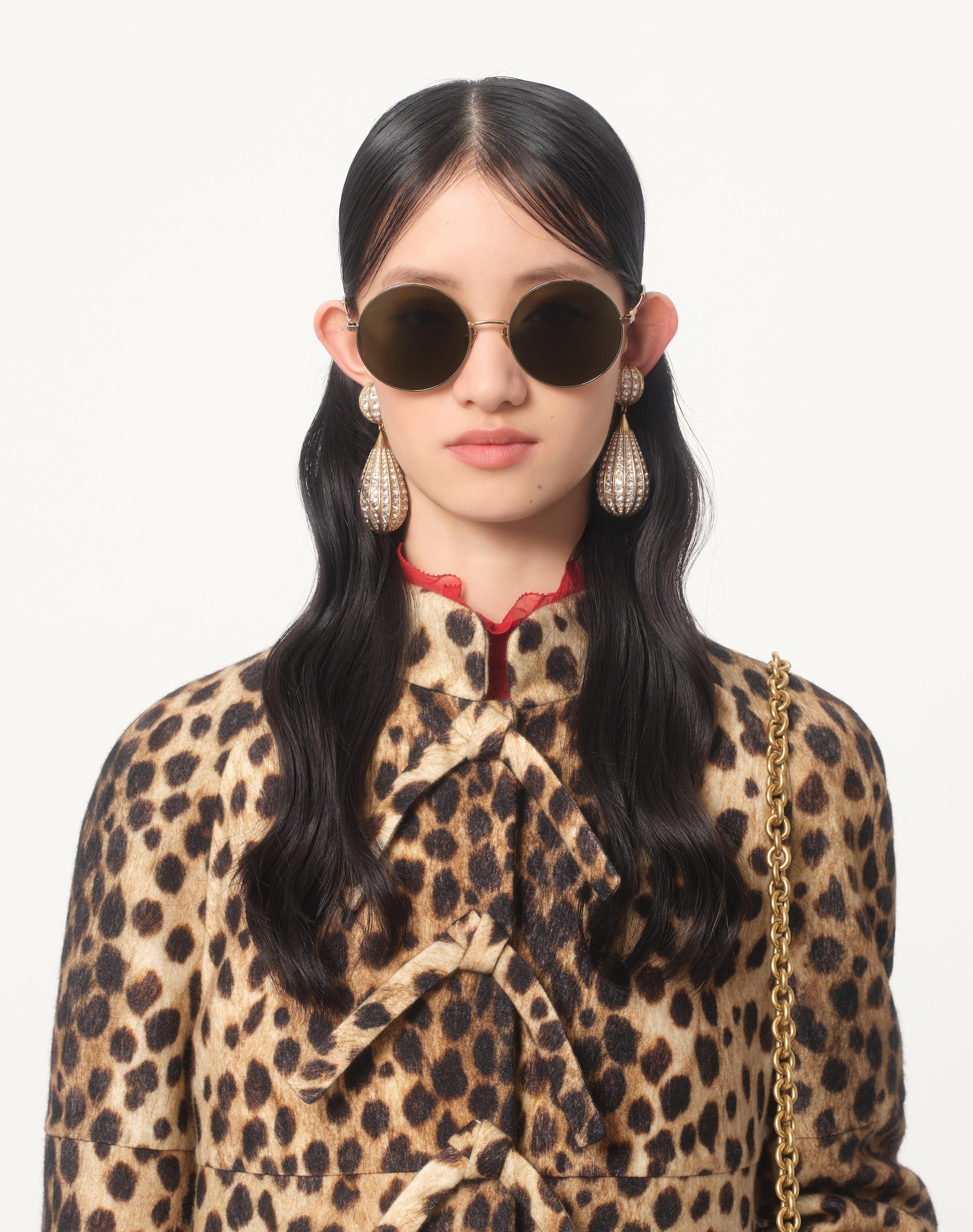 JAGUAR SPOTS PRINTED WOOL CLOTH COAT - 5