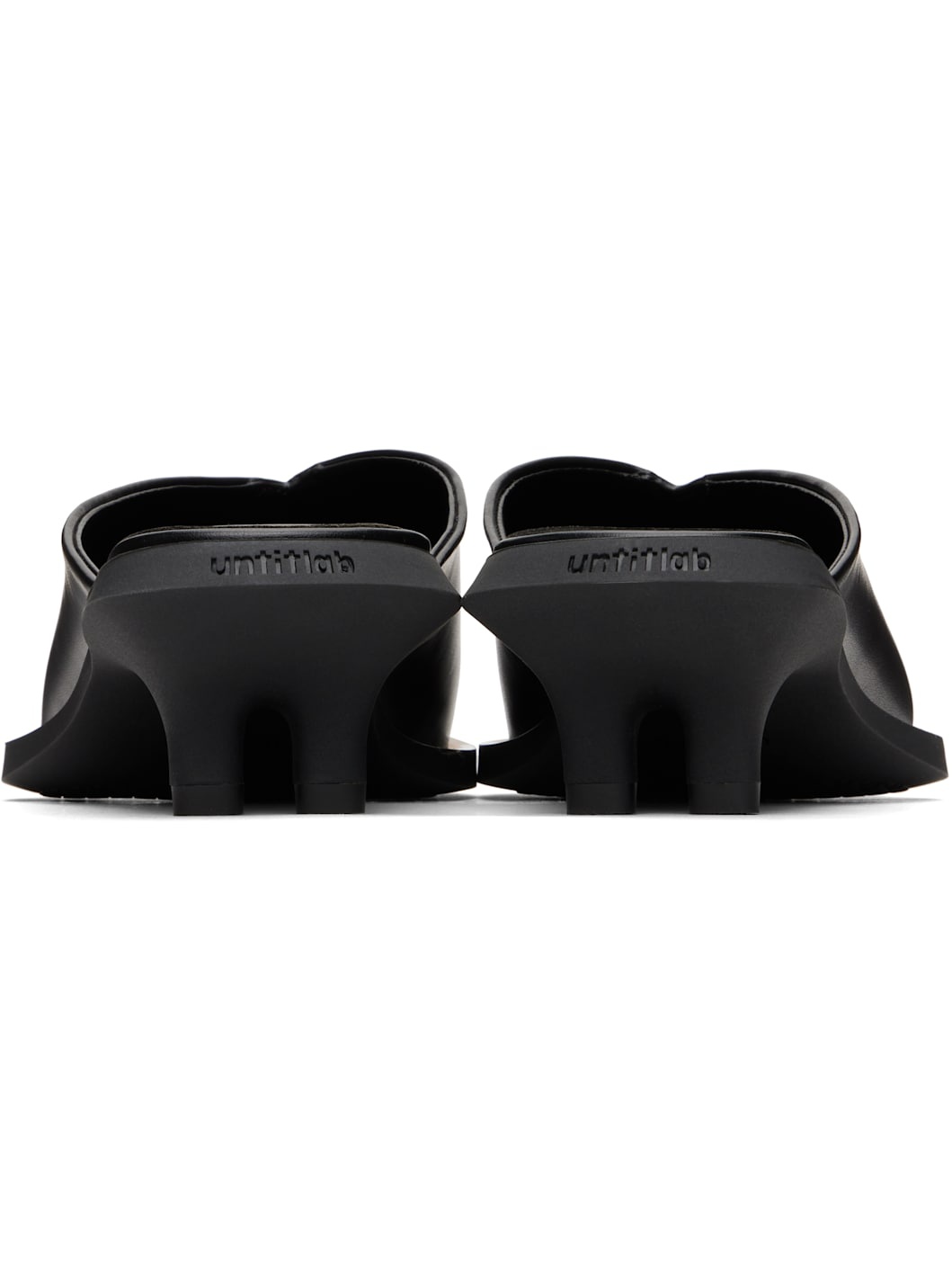Black Heel Mules - 2