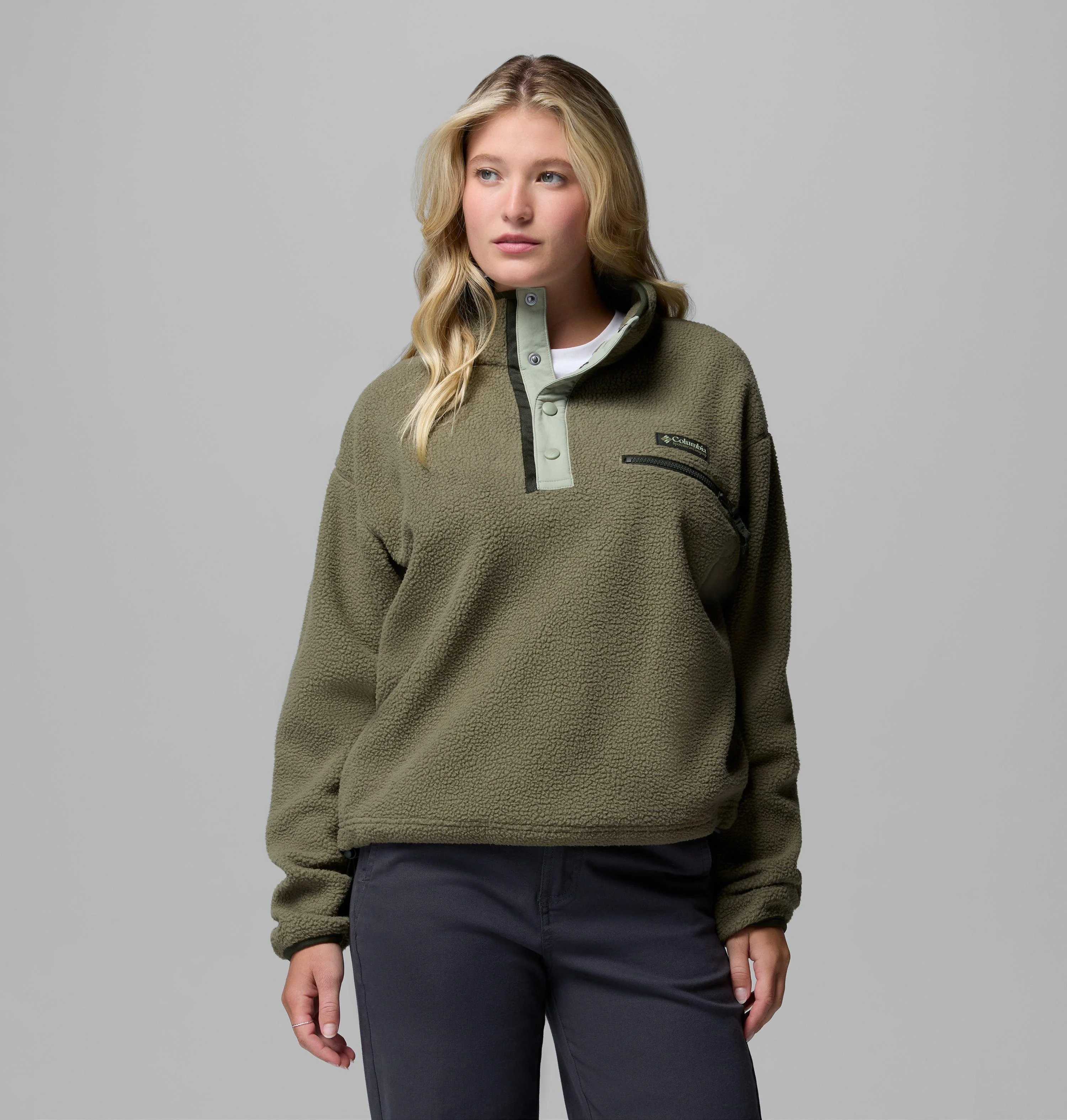 Women's Helvetia II Cropped Half Snap Fleece Pullover - 1