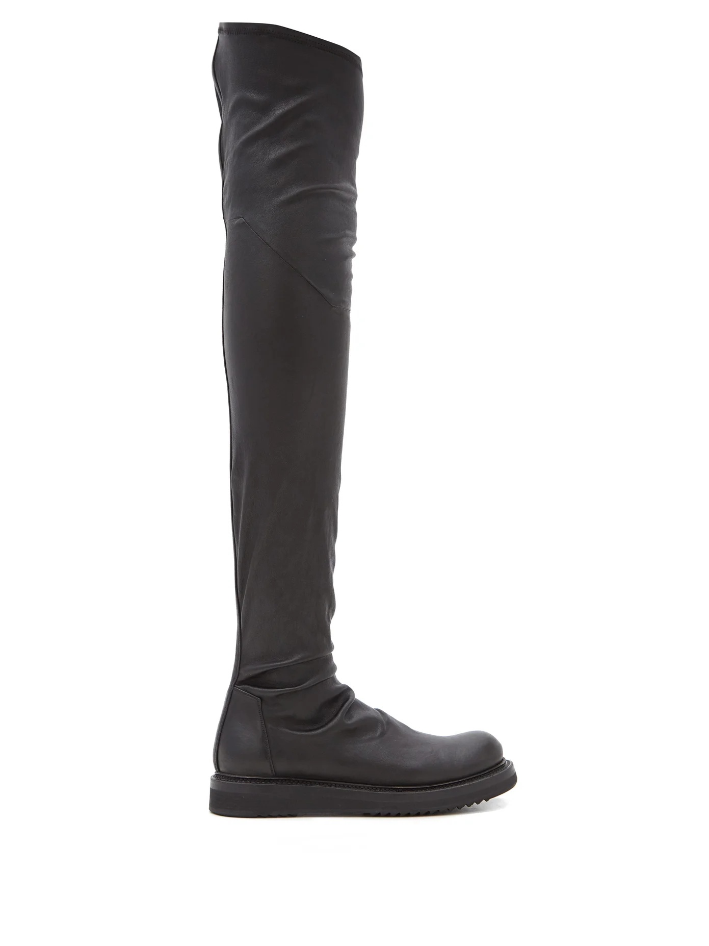 Stretch-leather over-the-knee boots - 1