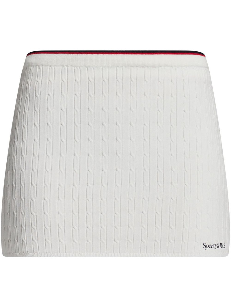 Serif Logo-embroidered mini skirt - 1
