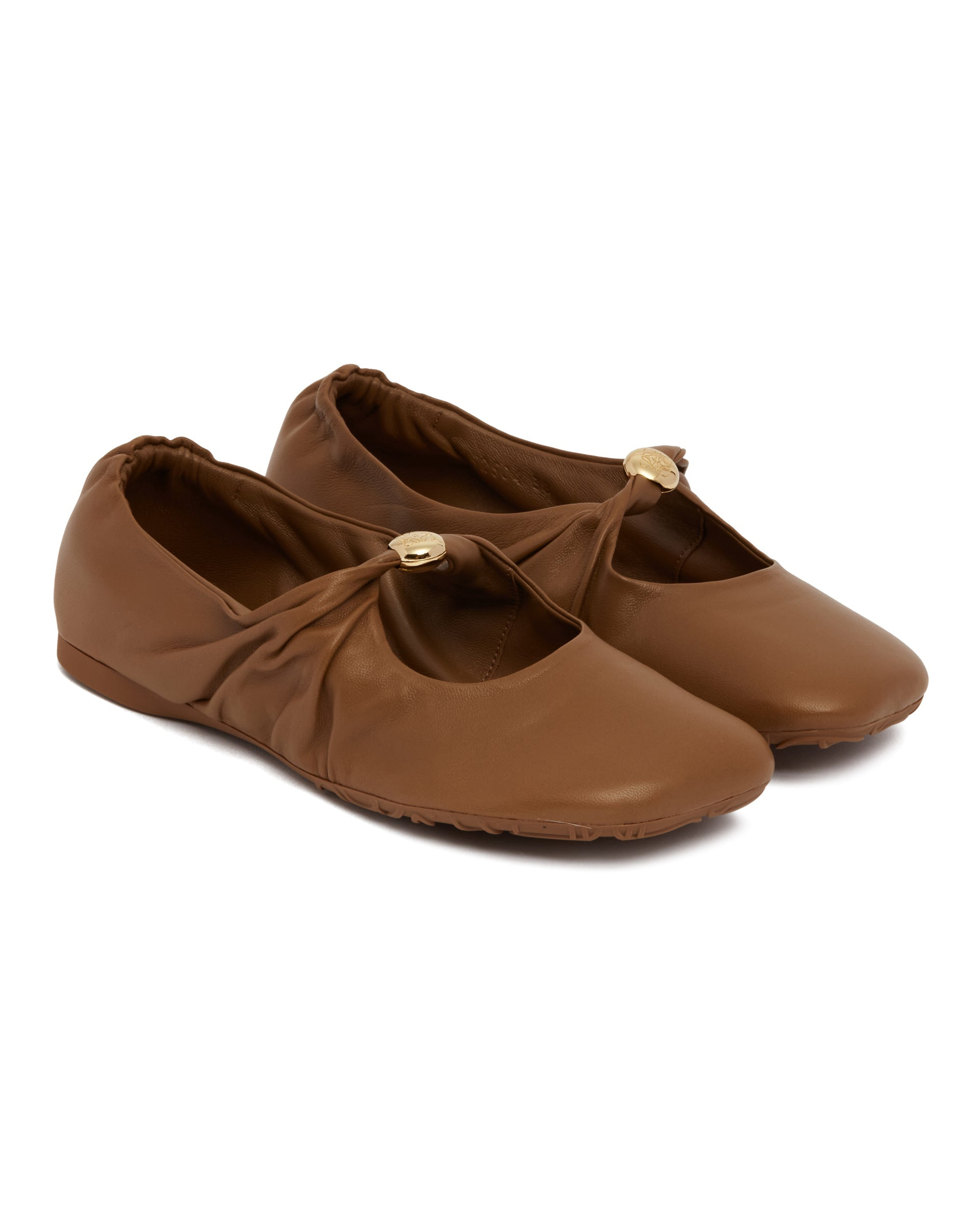 Brown Pebble Soft Ballet Flats - 3