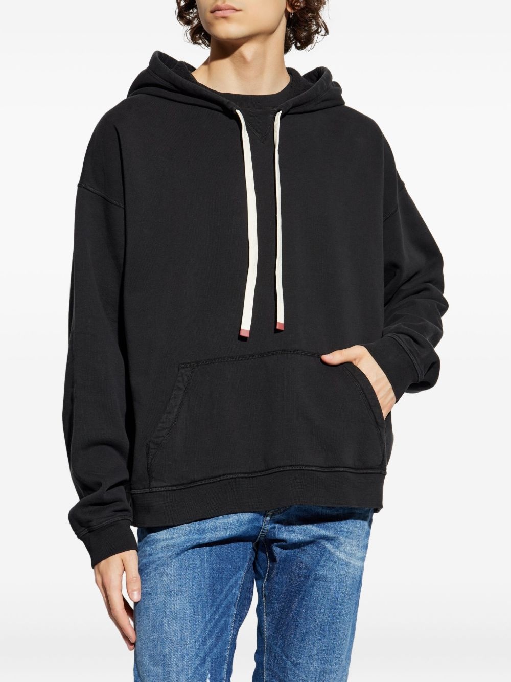 kangaroo-pocket drawstring hoodie - 3