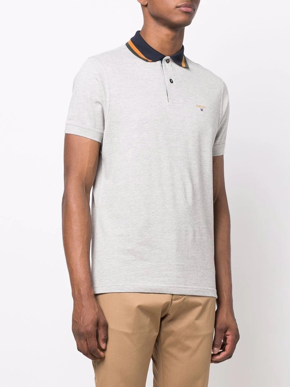 contrast-collar polo shirt - 3