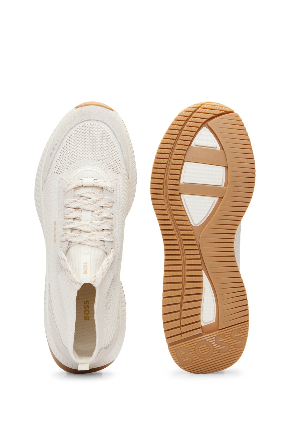 MID-TOP SOCK TRAINERS WITH FISHBONE SOLE - 5