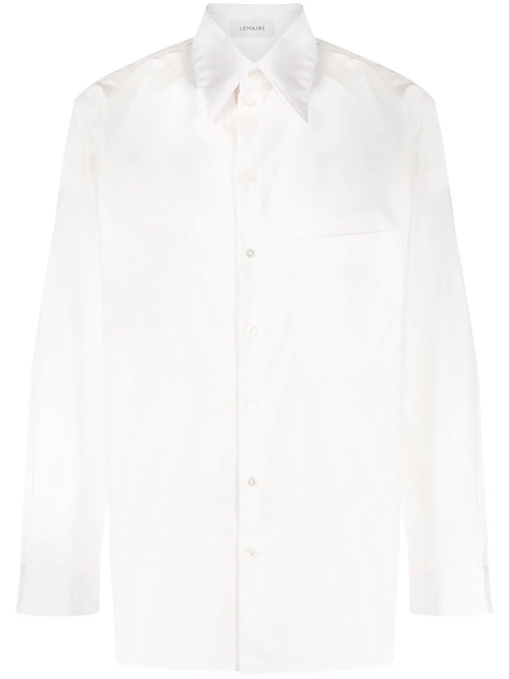 point-collar chest-pocket shirt - 1