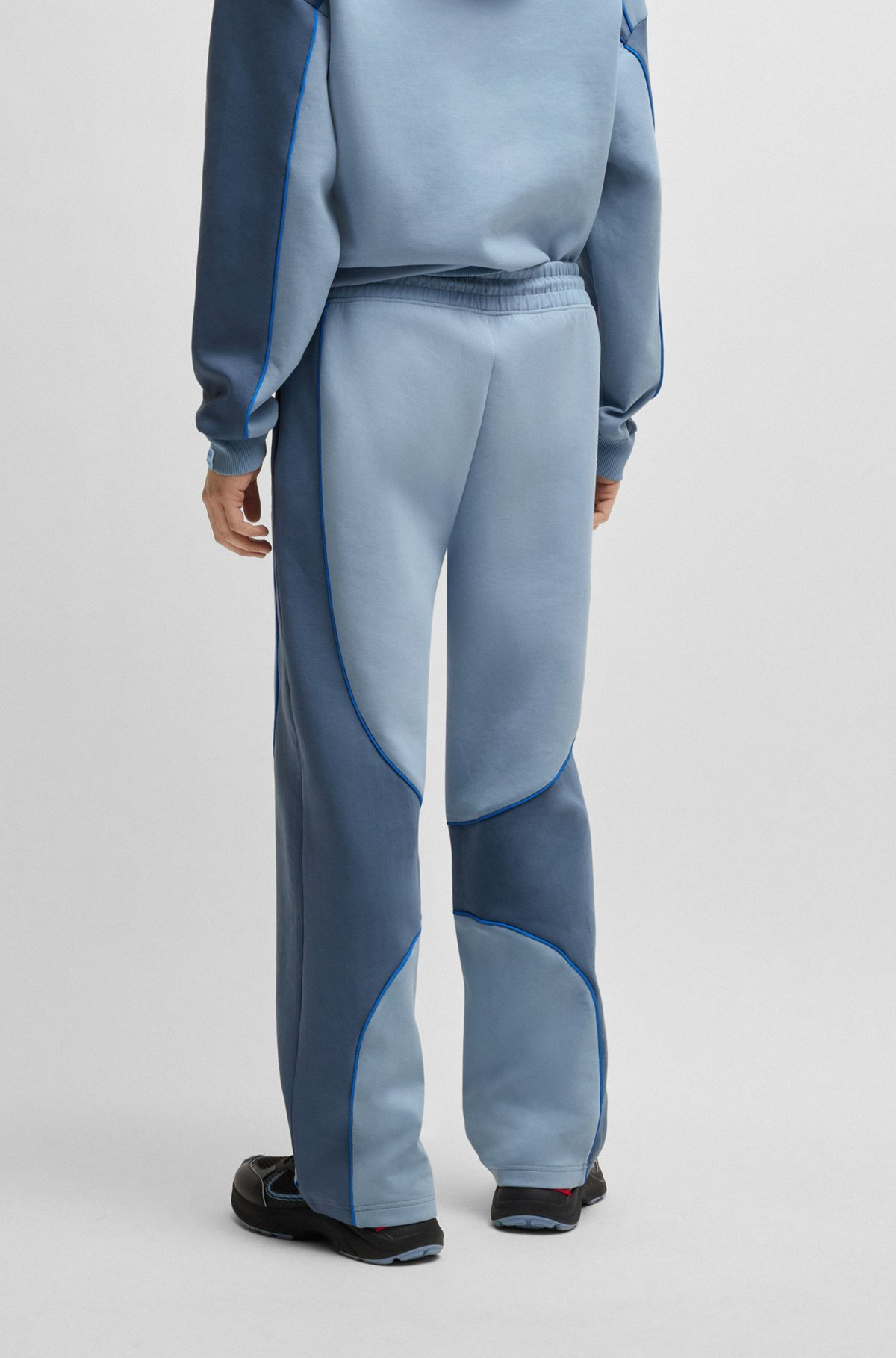 HUGO X RB TRACKSUIT BOTTOMS WITH PIPING DETAILS - 5