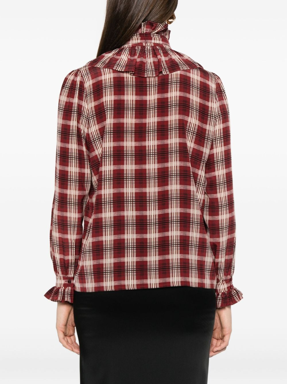 checked blouse - 4