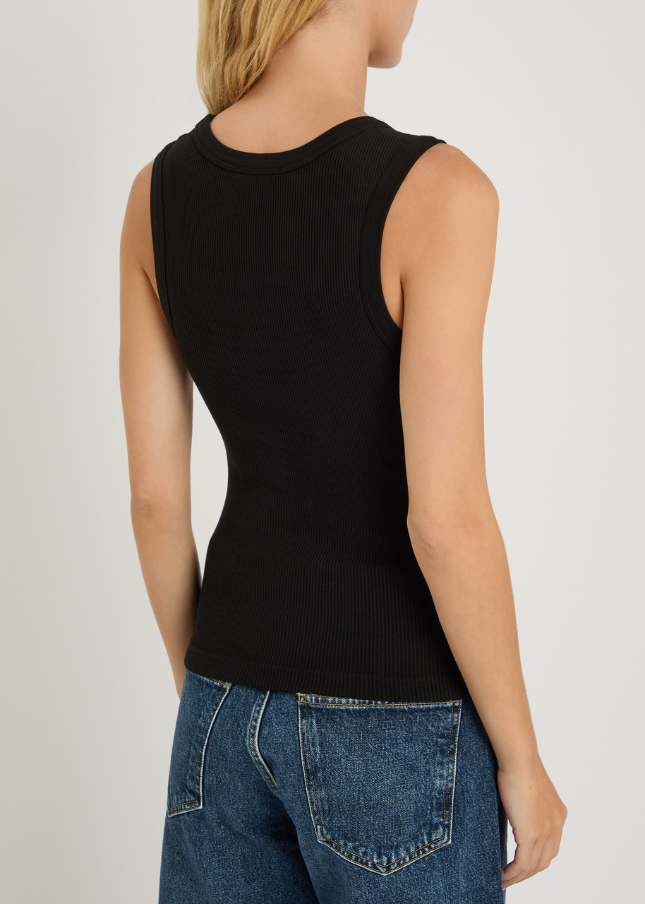 Agolde Poppy Ribbed Cotton-blend Tank - 3