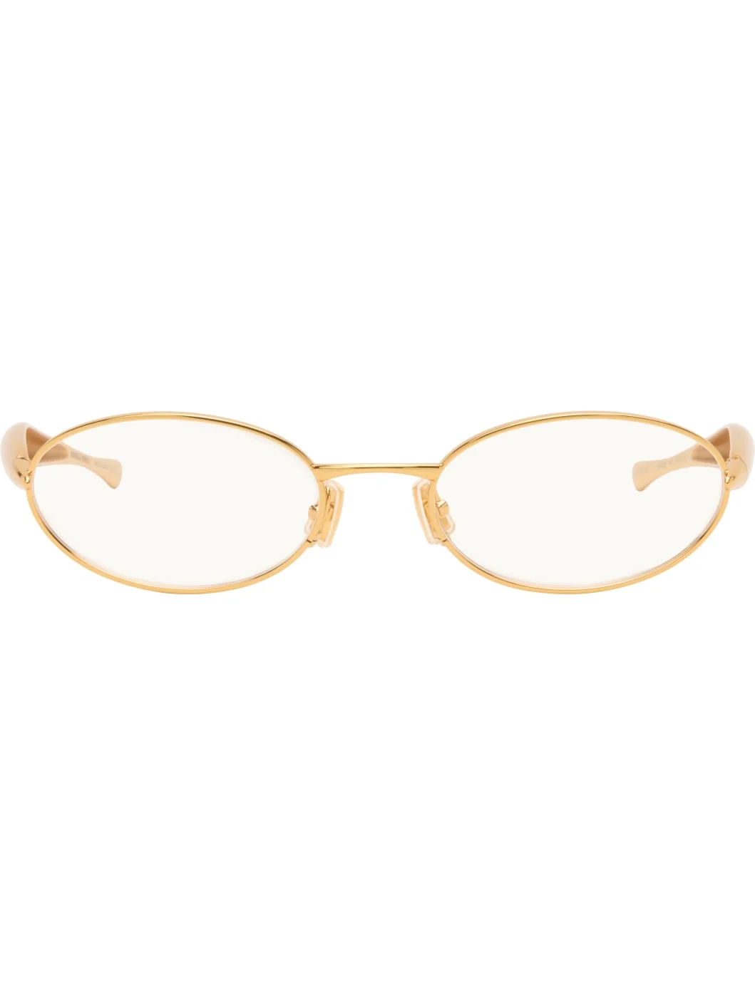 Gold Sardine Oval Glasses - 1