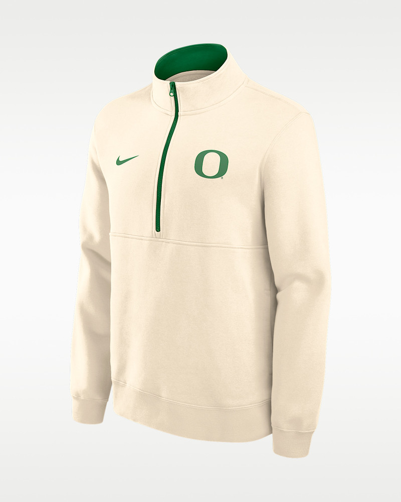 Oregon Primetime Primary Logo Men's Nike College 1/2-Zip Crew 1