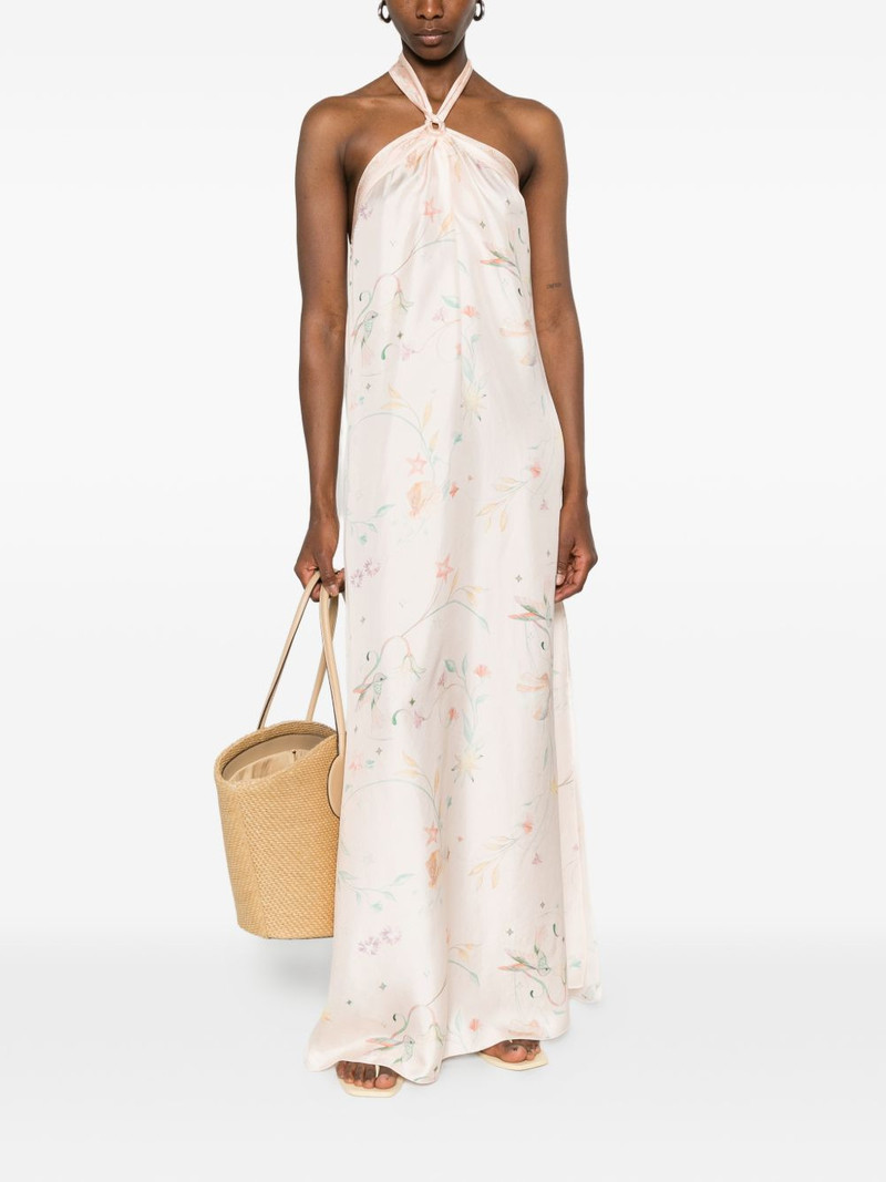 forte_forte tie-neck floral-print maxi dress outlook