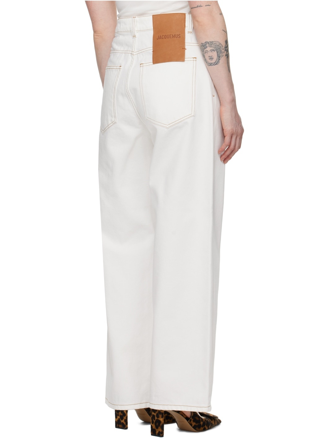 White Les Sculptures 'Le de-Nîmes large' Jeans - 3