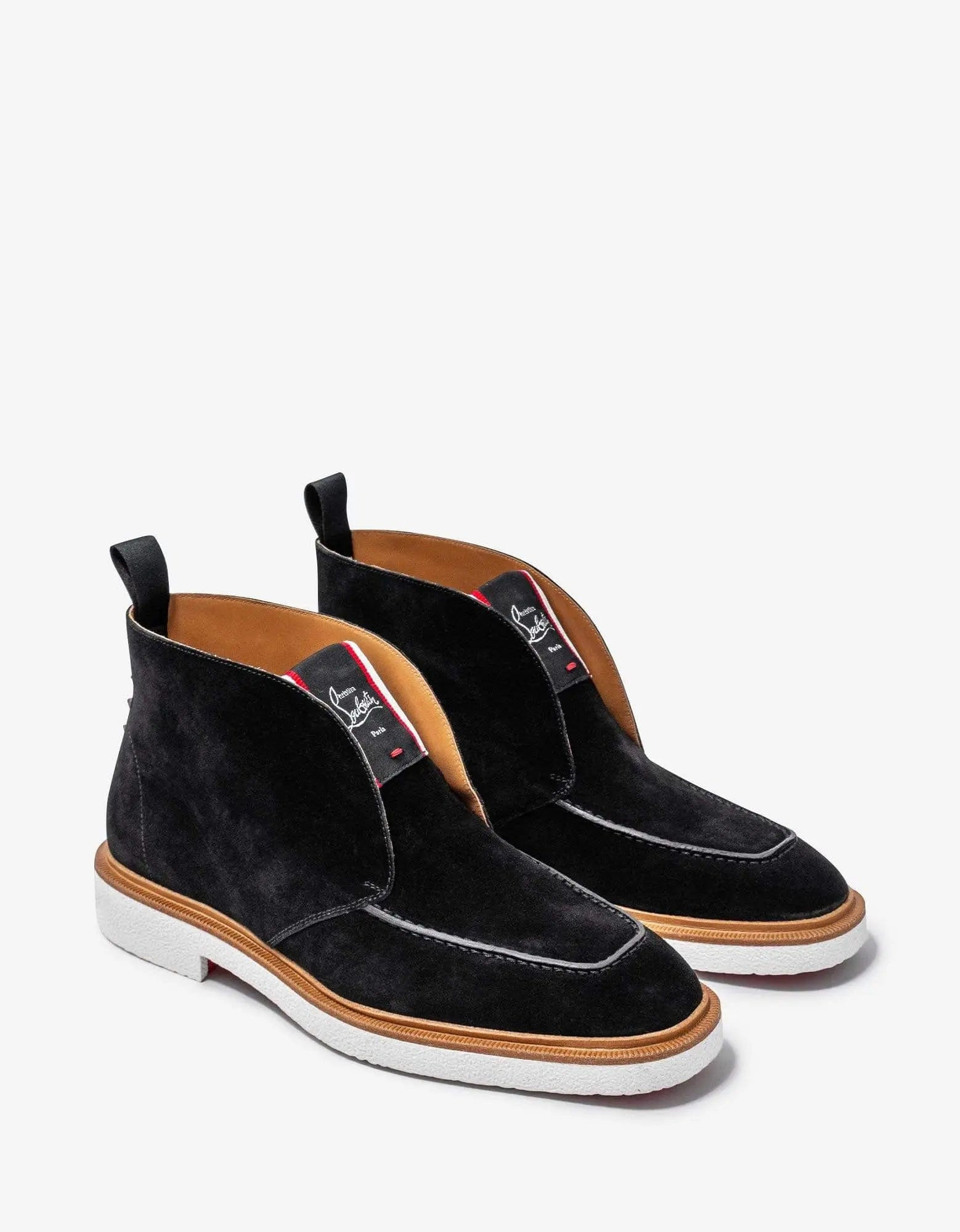 Christian Louboutin Citycrepe Black Suede Ankle Boots - 1