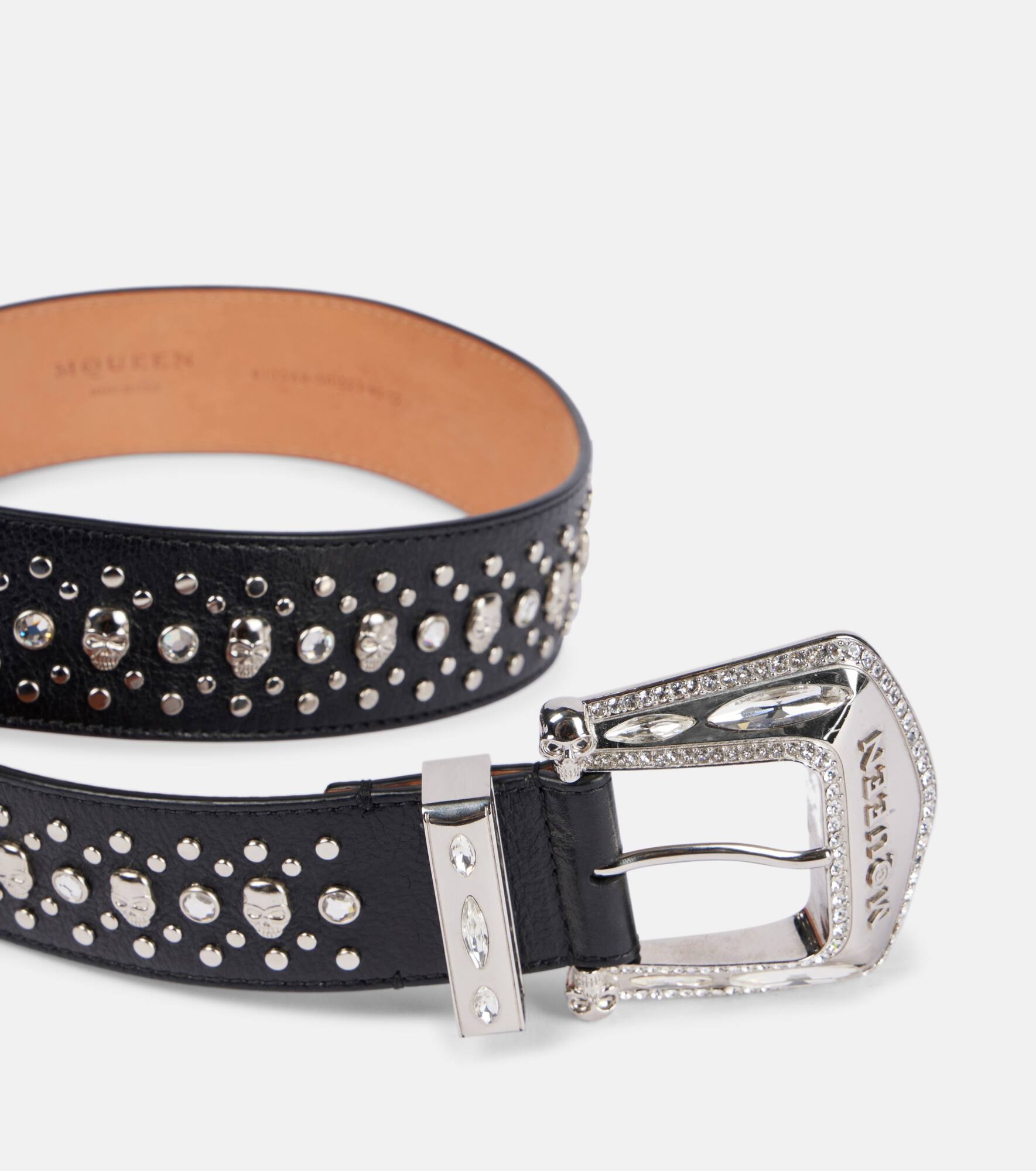 Studded leather belt - 3