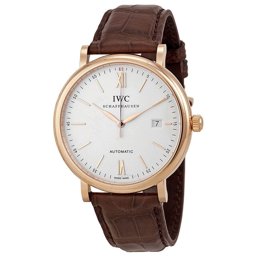 IWC Portofino Automatic Silver Dial 18kt Rose Gold Men's Watch 3565-04 - 1