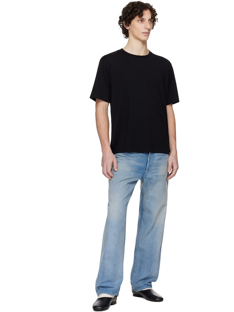 AURALEE Black Super Soft Wool Jersey T-shirt outlook