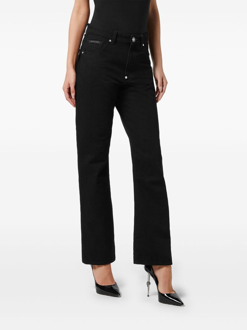 PHILIPP PLEIN hexagon-plaque jeans outlook