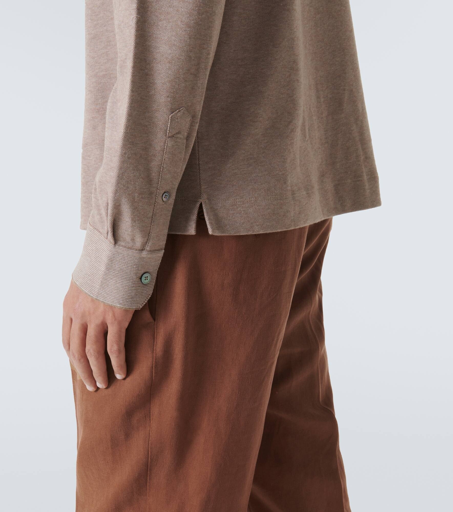 Cotton polo sweater - 6