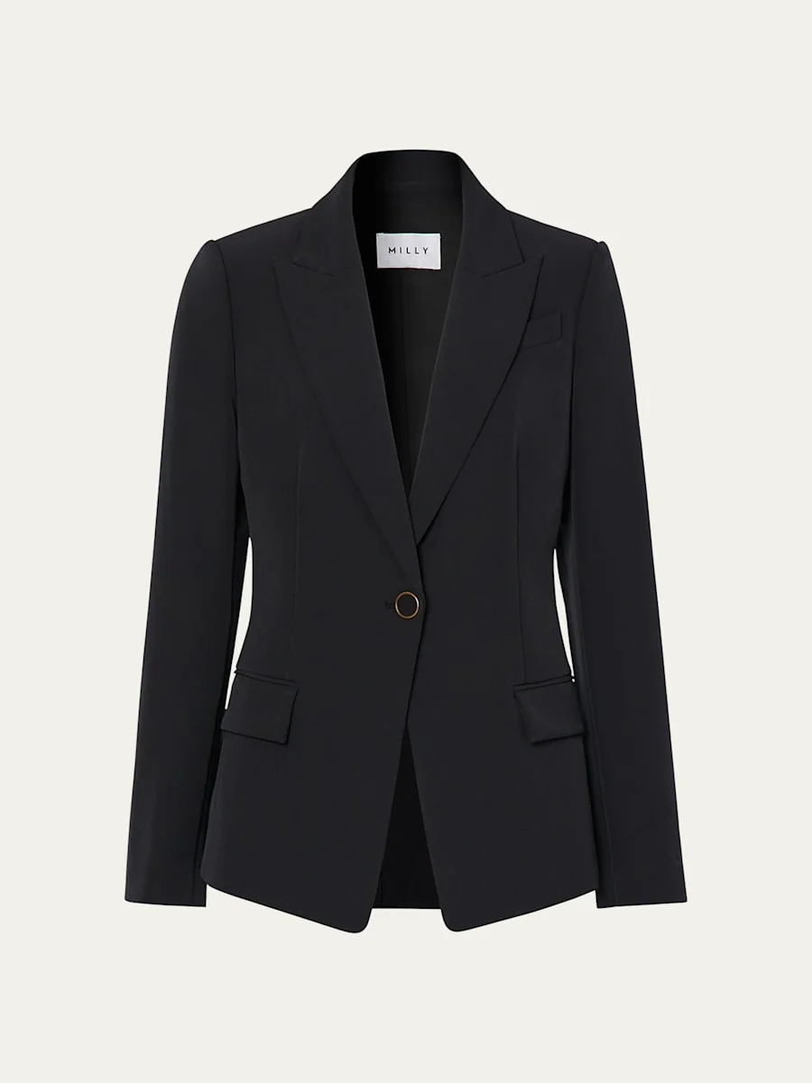 Avery Single-Button Cady Blazer - 1