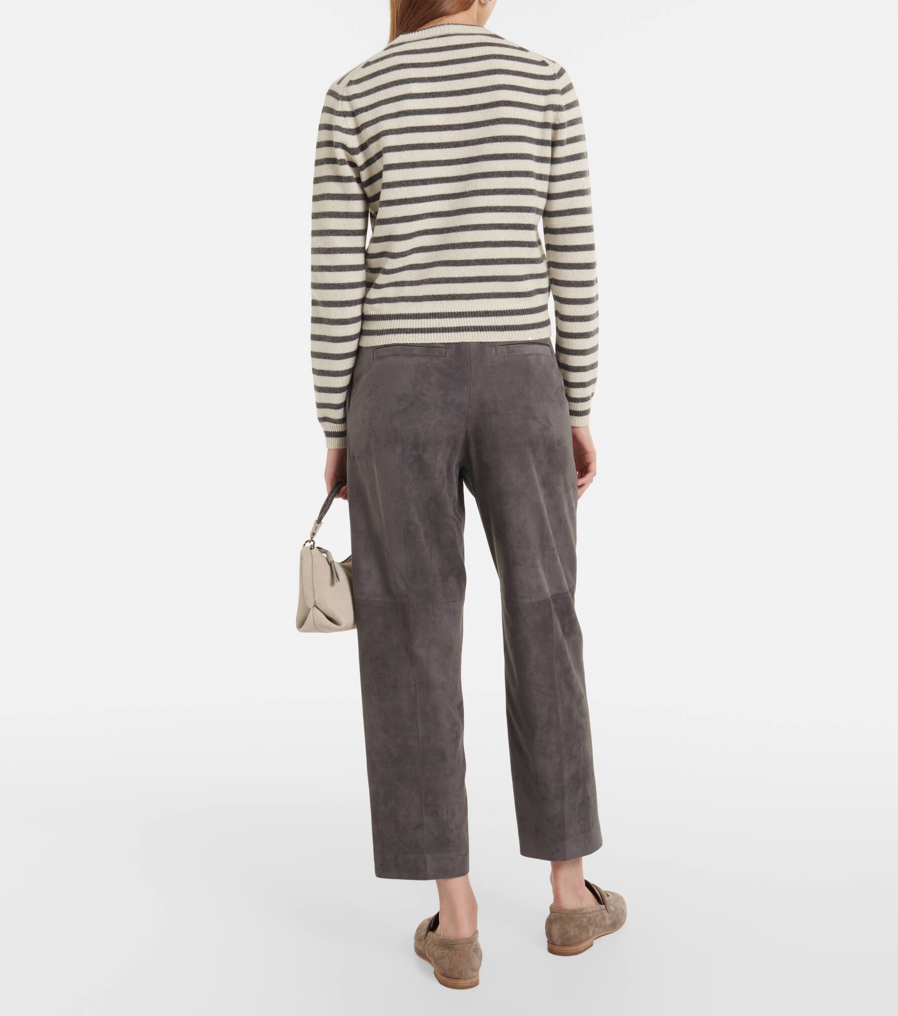 Striped cashmere-blend sweater - 3