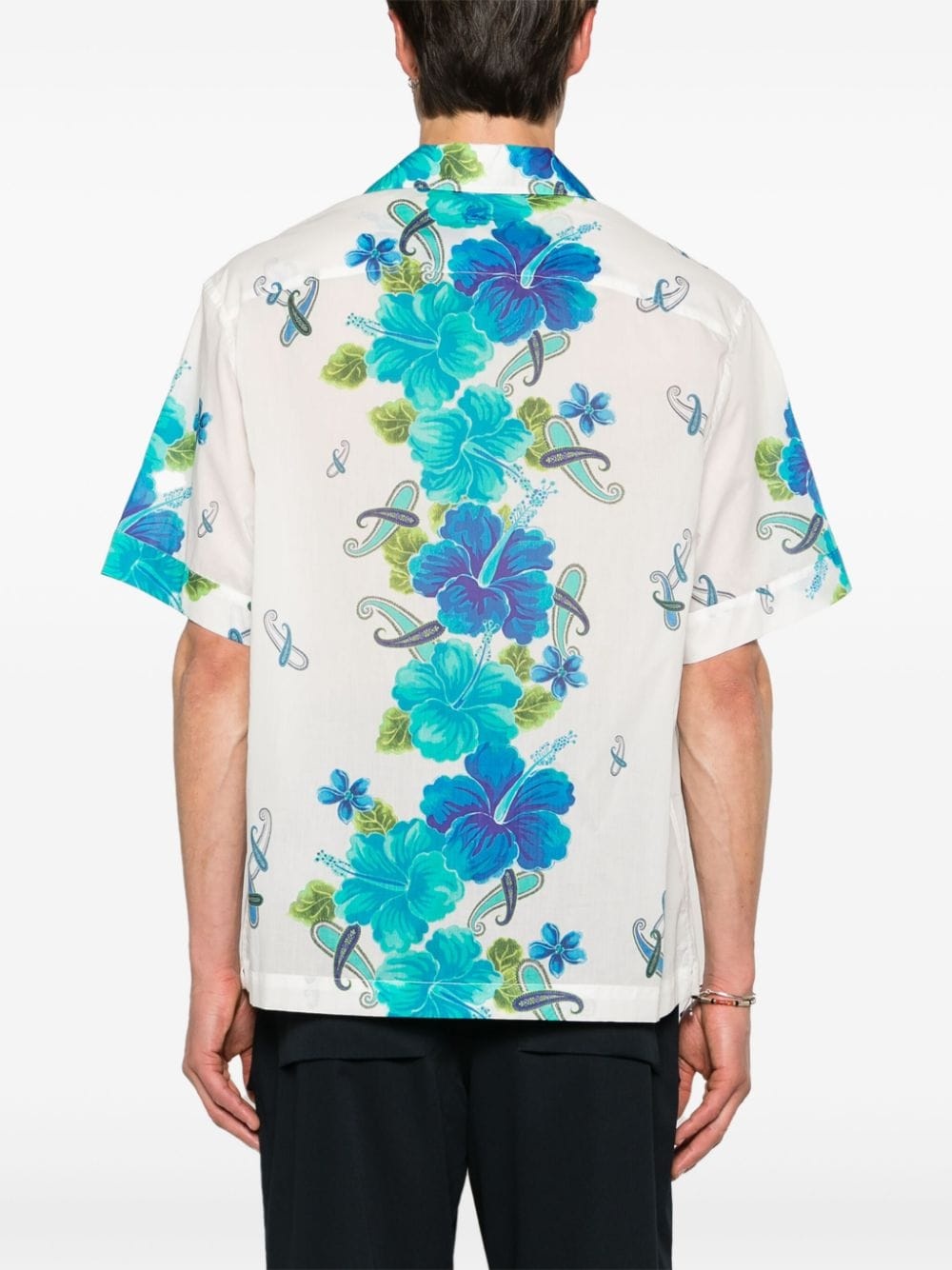 floral-print cotton shirt - 4